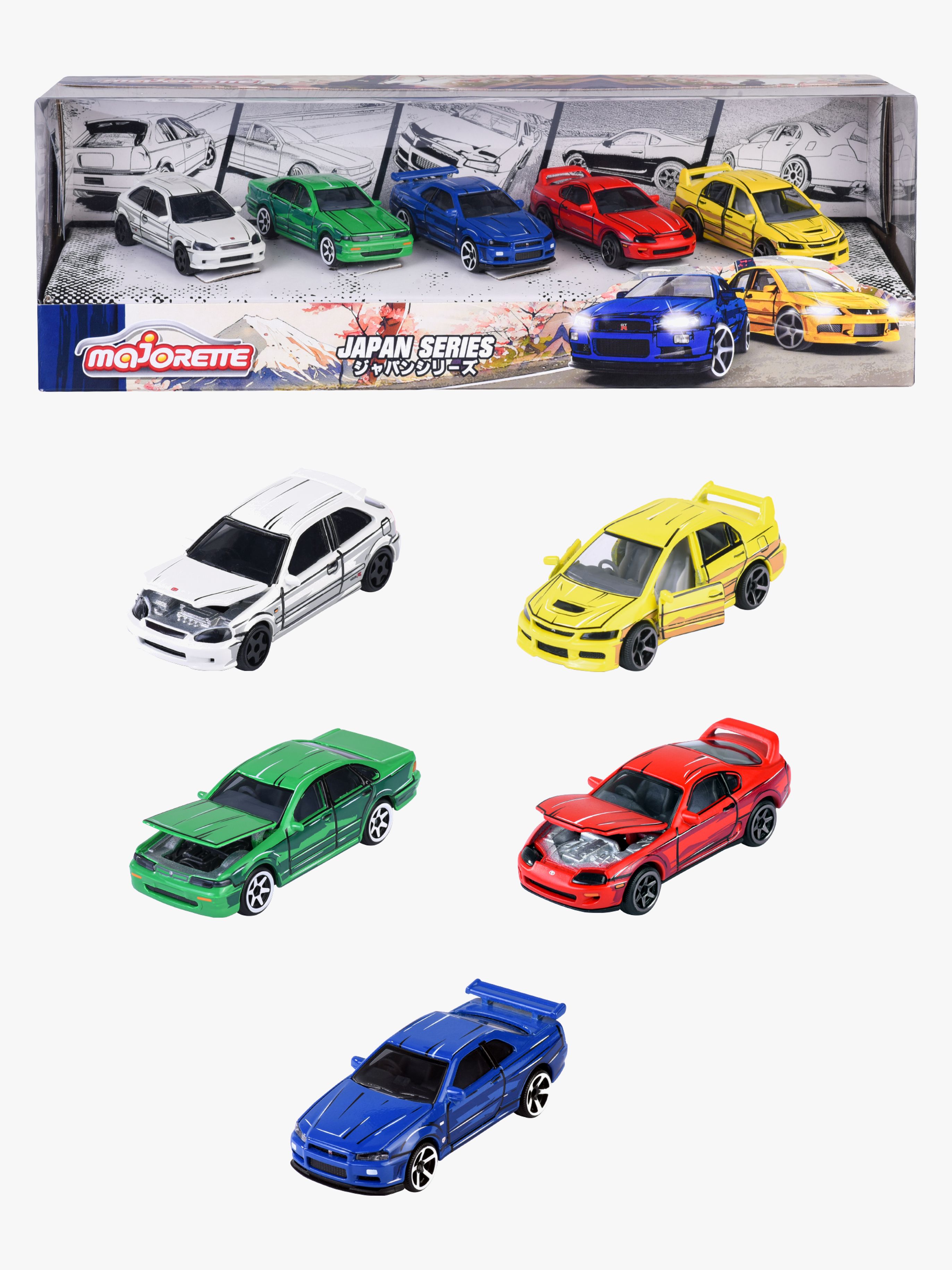 Majorette Japan Series Autot Lahjapakkaus 5-pack