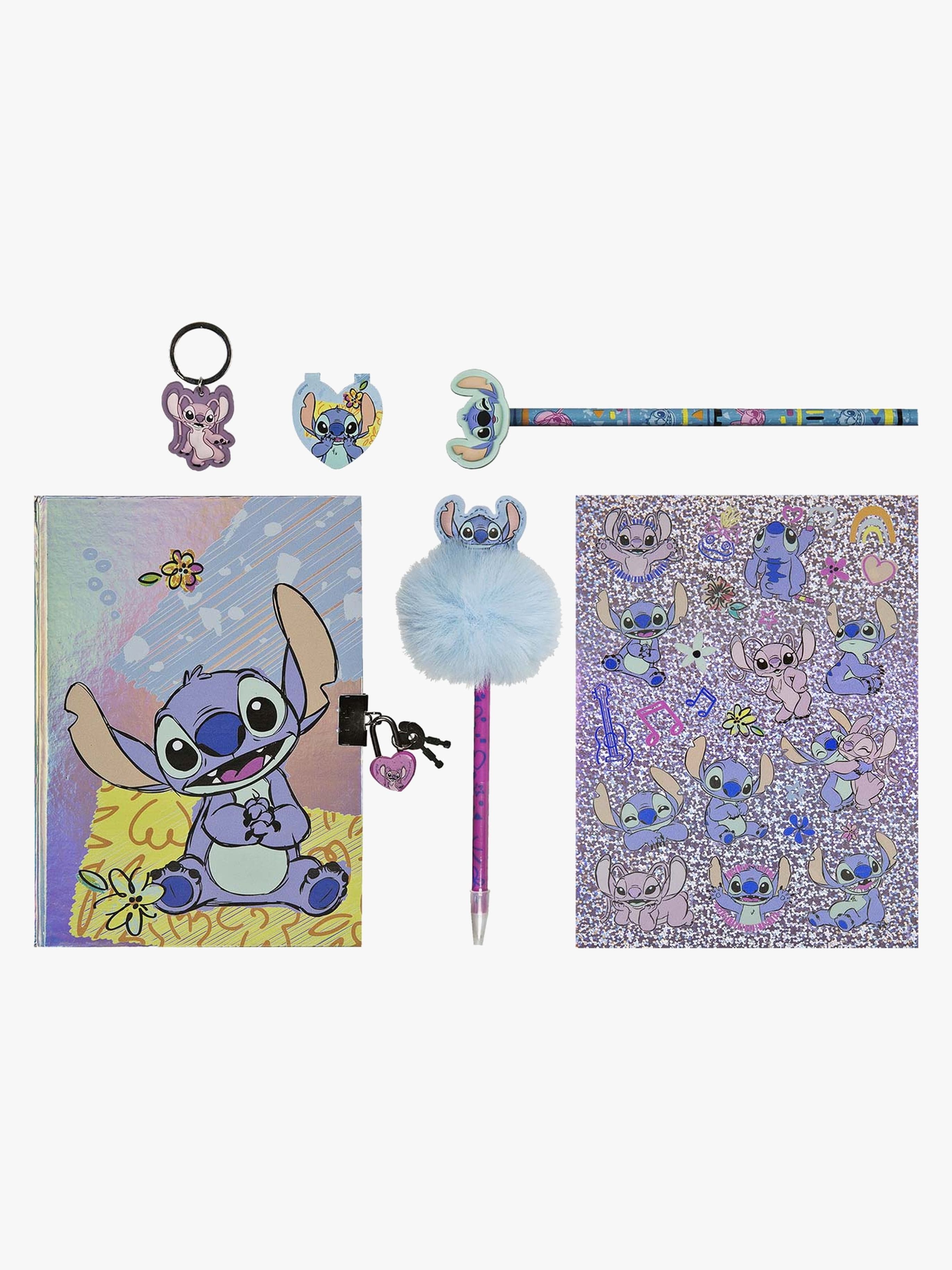 Disney Lilo & Stitch Päiväkirja Ja Tarvikkeet Glitter