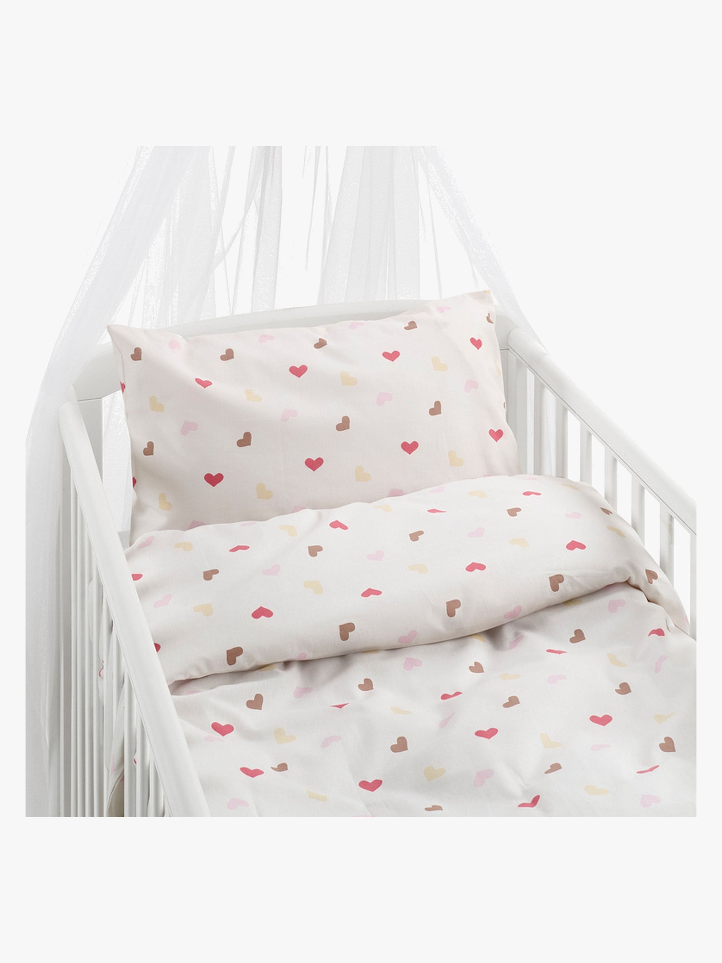 Borganäs Pussilakanasetti Pinnasänky Hjärtrud Kaksiosainen 100x130, Beige