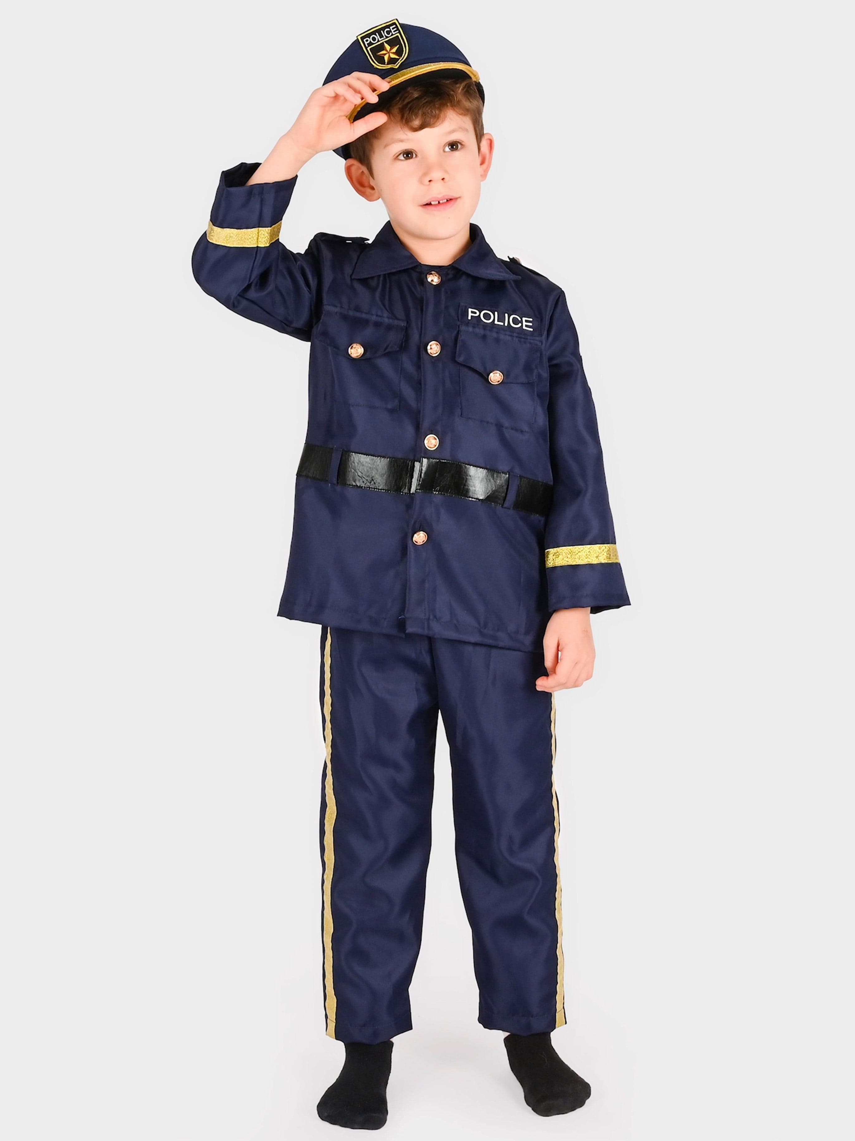 Den Goda Fen Naamiaisasu Poliisi 110–116 cm, Tummansininen, 110-116
