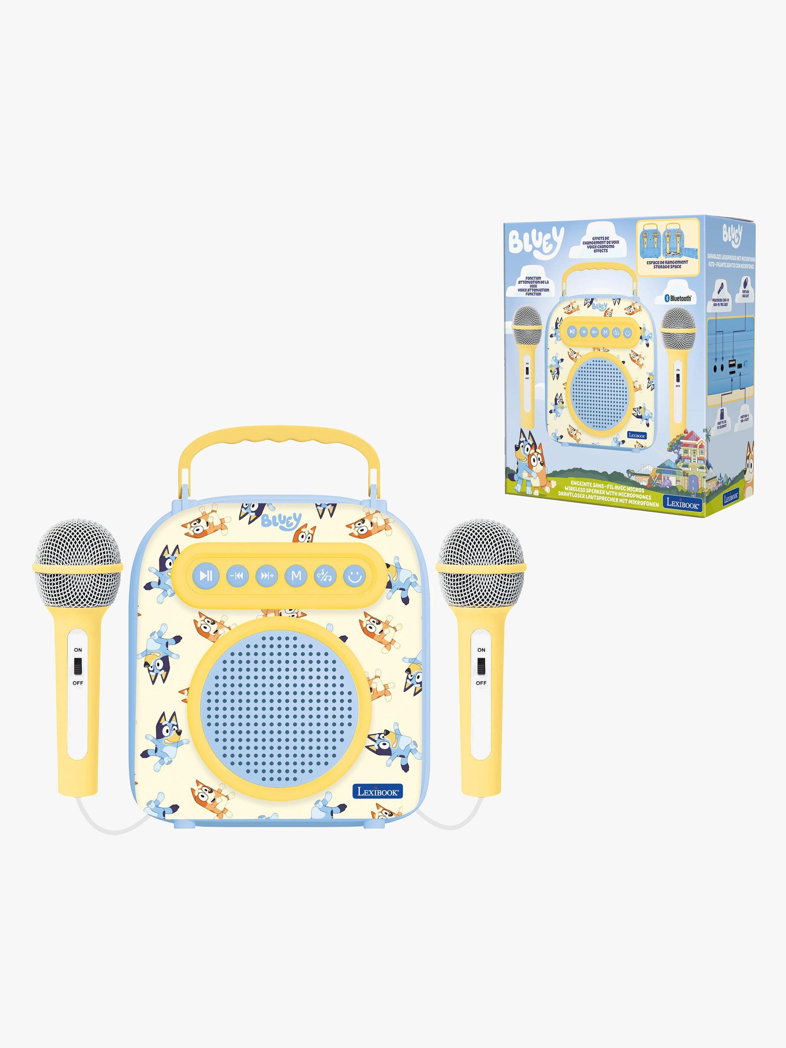 Bluey Karaokekaiutin + 2 Mikrofonia