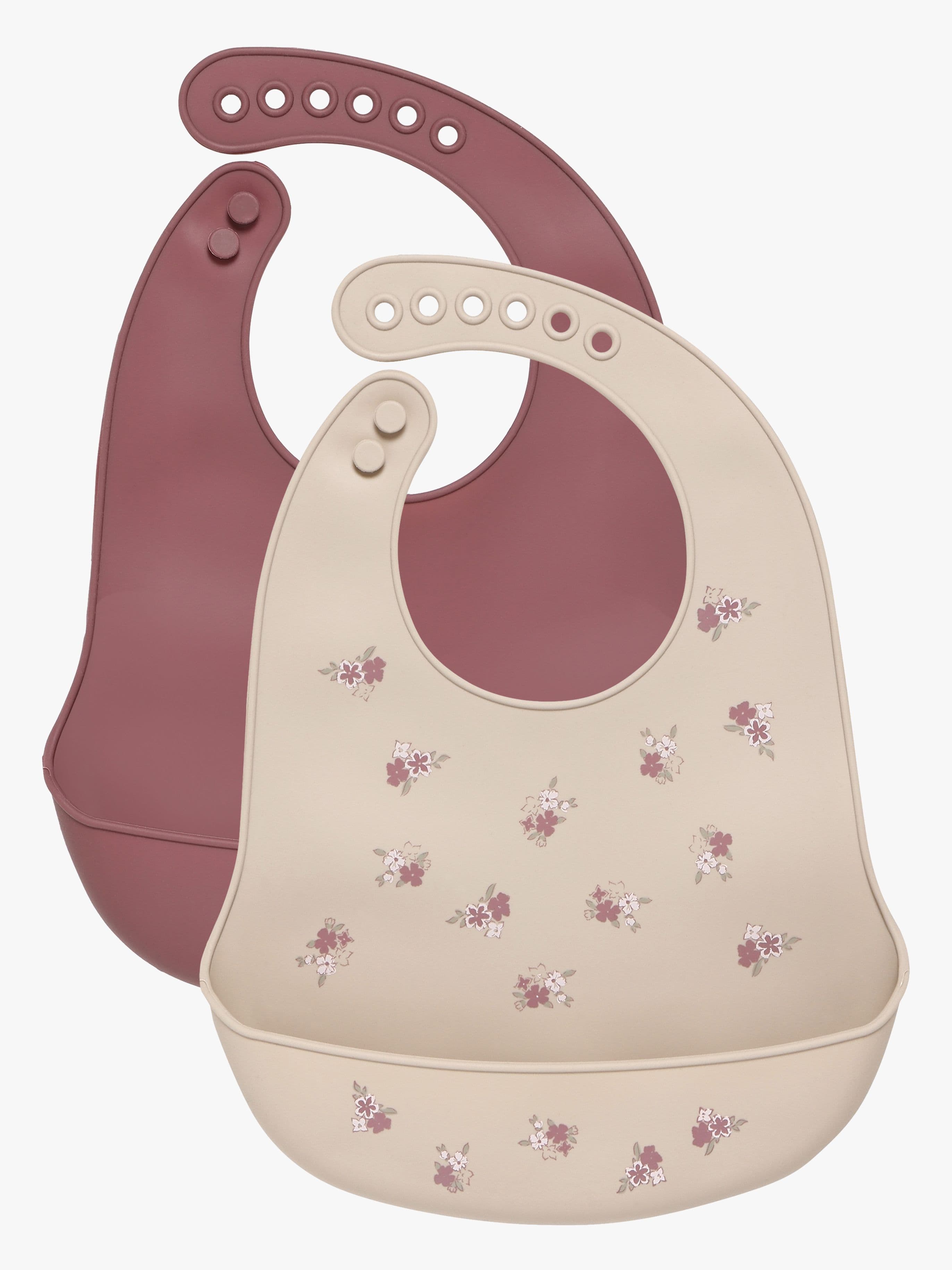 CeLaVi Silikoninen Ruokalappu 2-pack, Rose Taupe