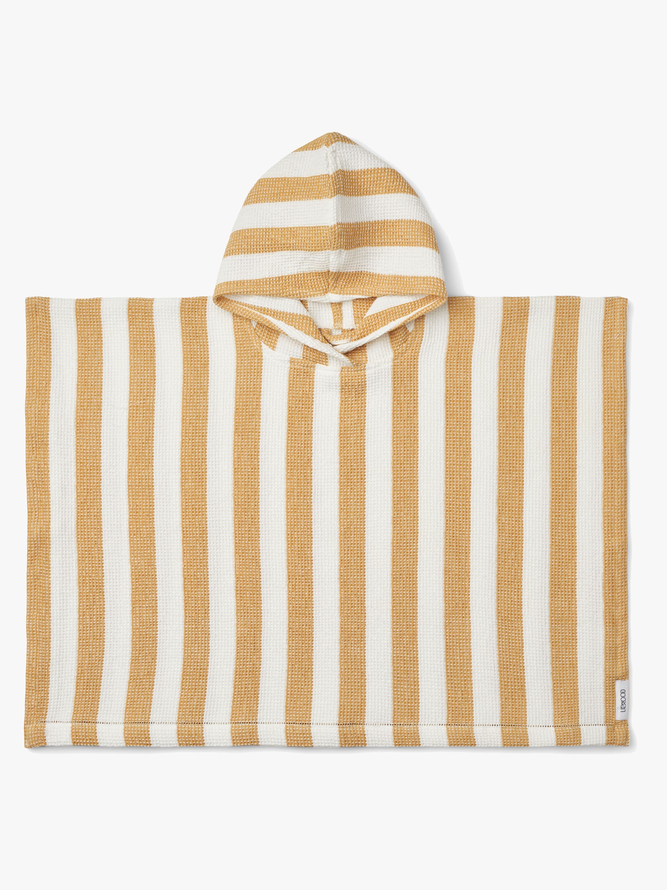 LIEWOOD Paco Kylpyponcho Stripe, White/Yellow Mellow, 1-2 vuotta