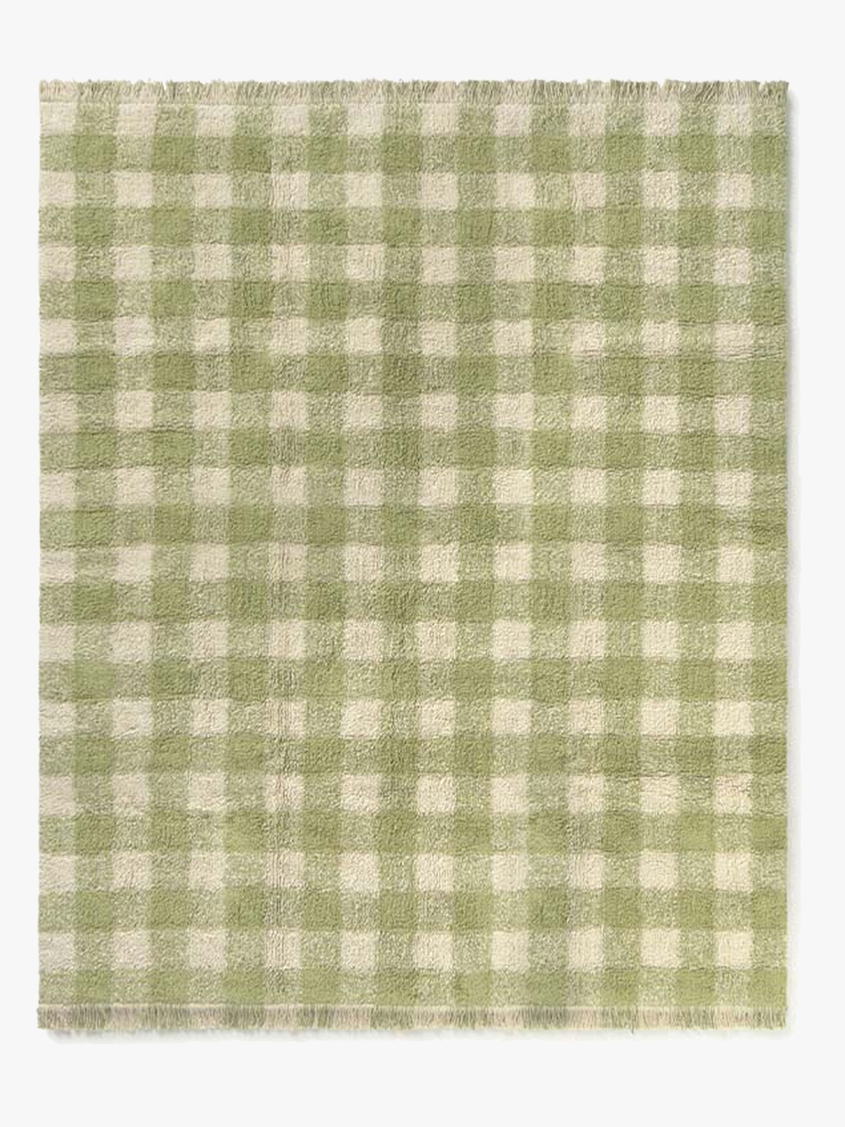 LorenaCanals Pestävä Vichy Matto 90x120 cm, Matcha