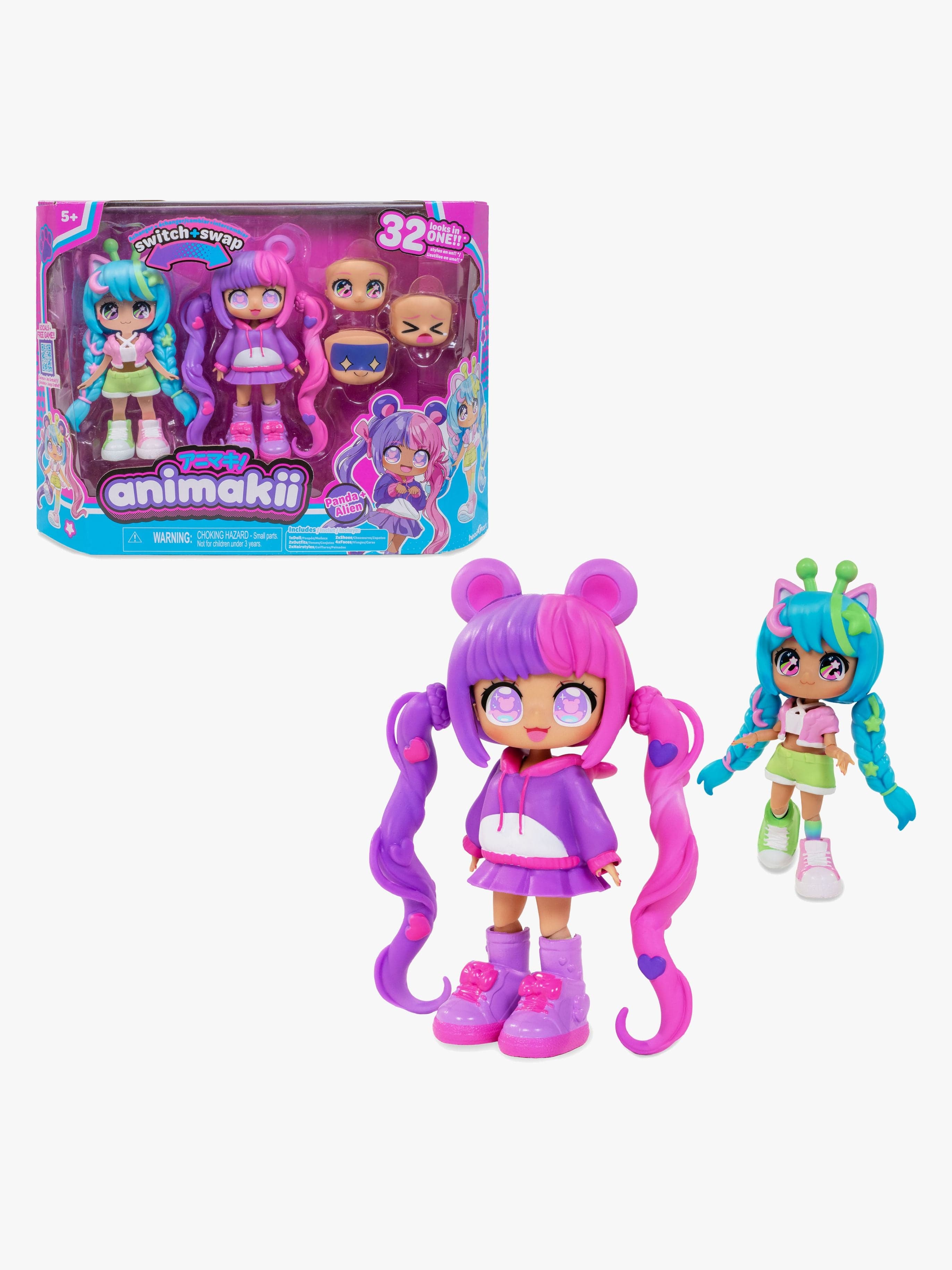 Animakii Nukkesetti Panda & Alieni Kitty