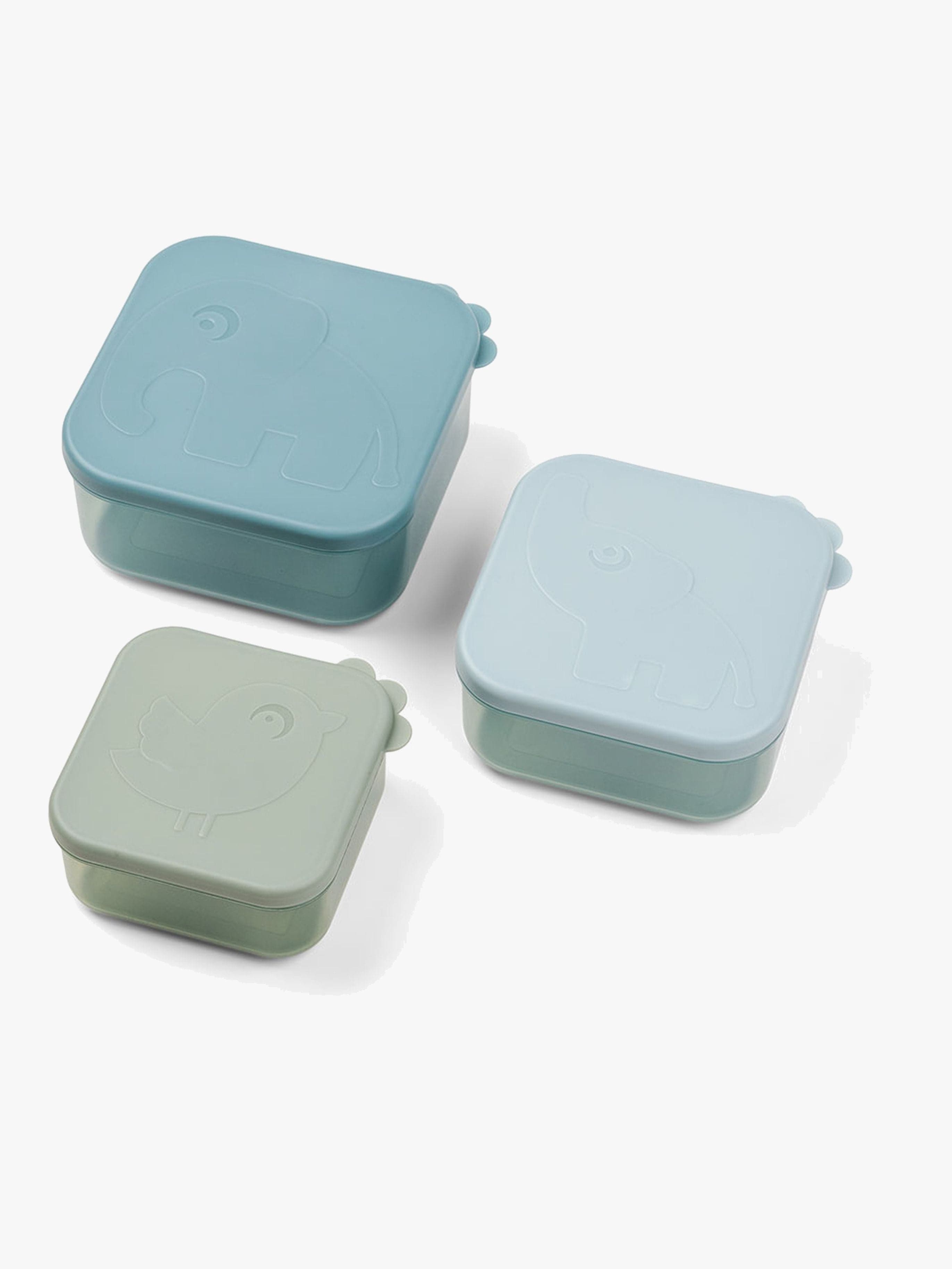 Done By Deer Deer Friends Välipalalaatikot 3-pack, Sininen