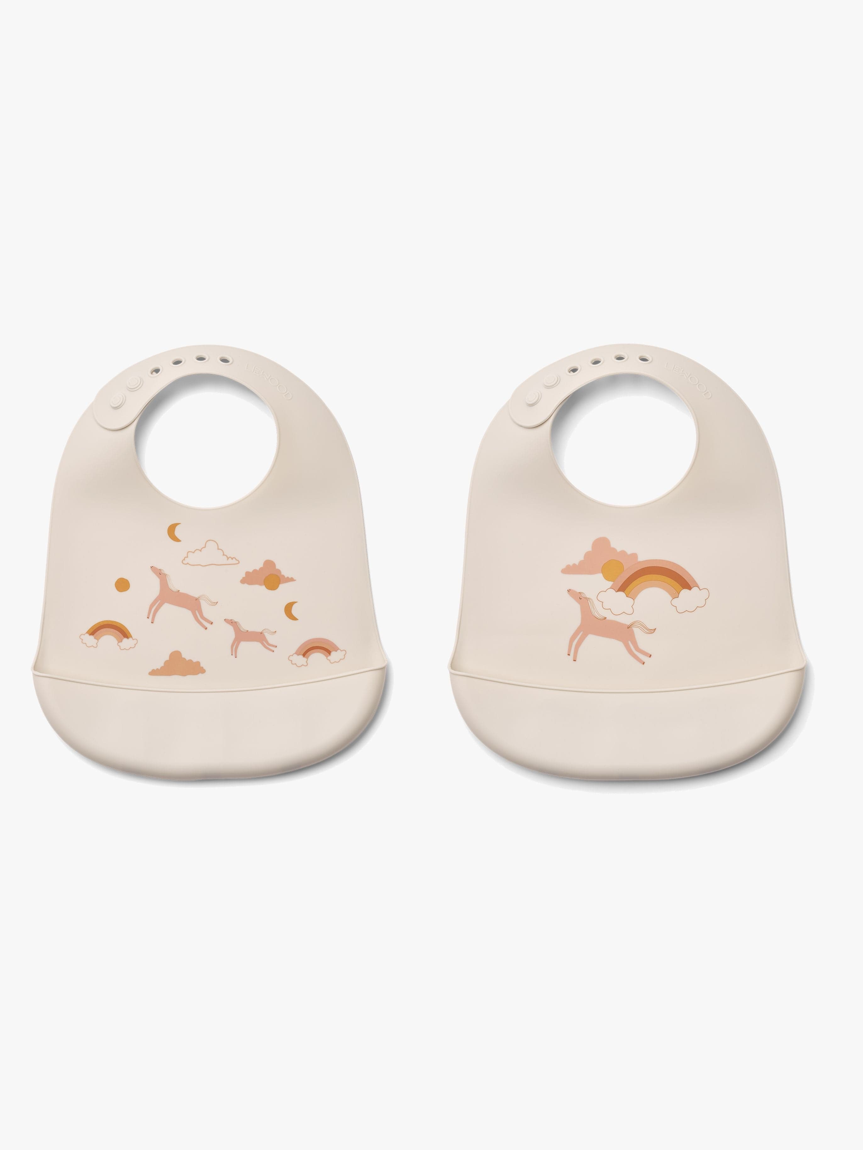 LIEWOOD Tilda Ruokalappu + Printti 2-pack, Dream/Ecru