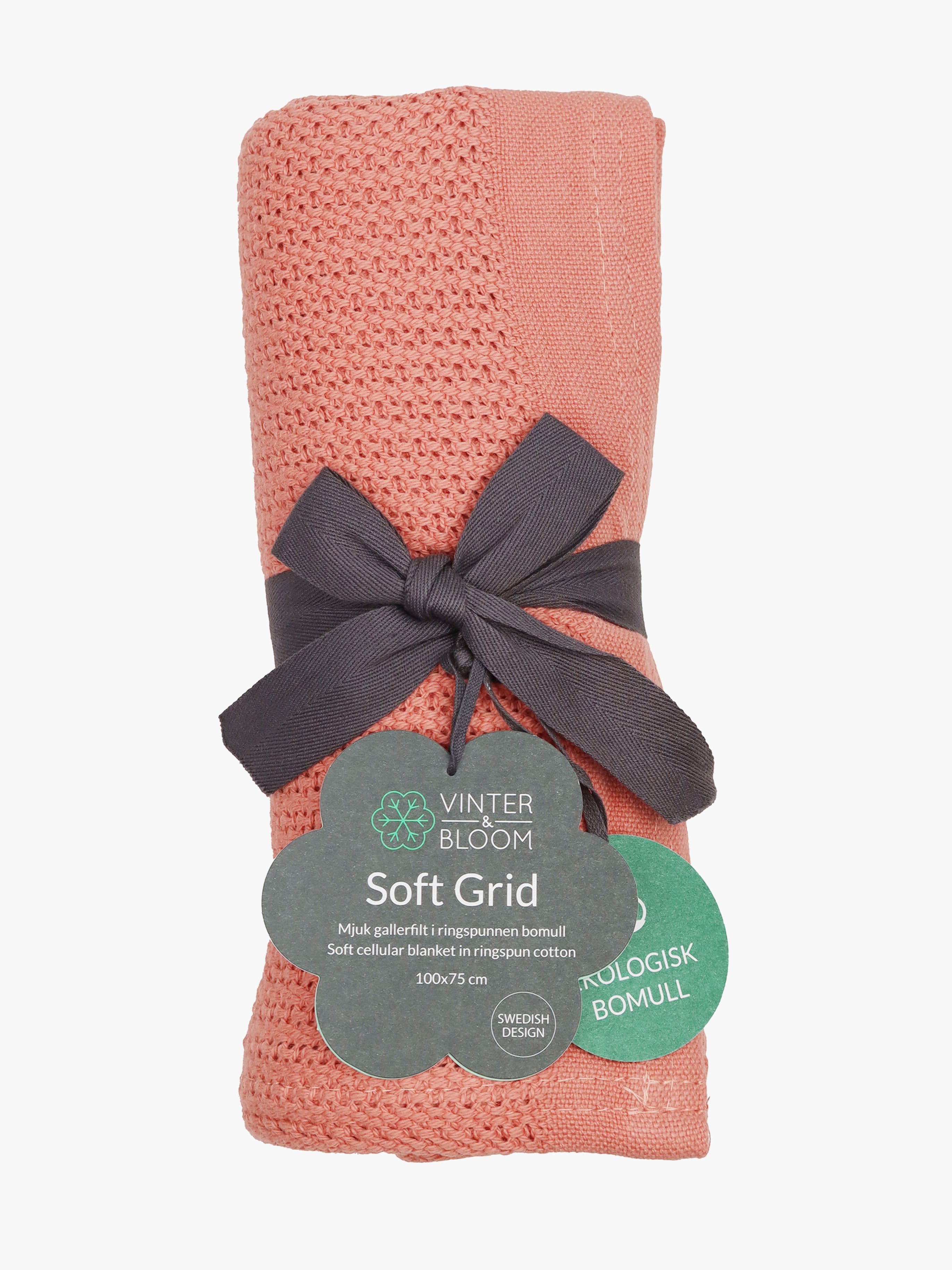 Vinter & Bloom Soft Grid EKO Viltti, Clay Coral