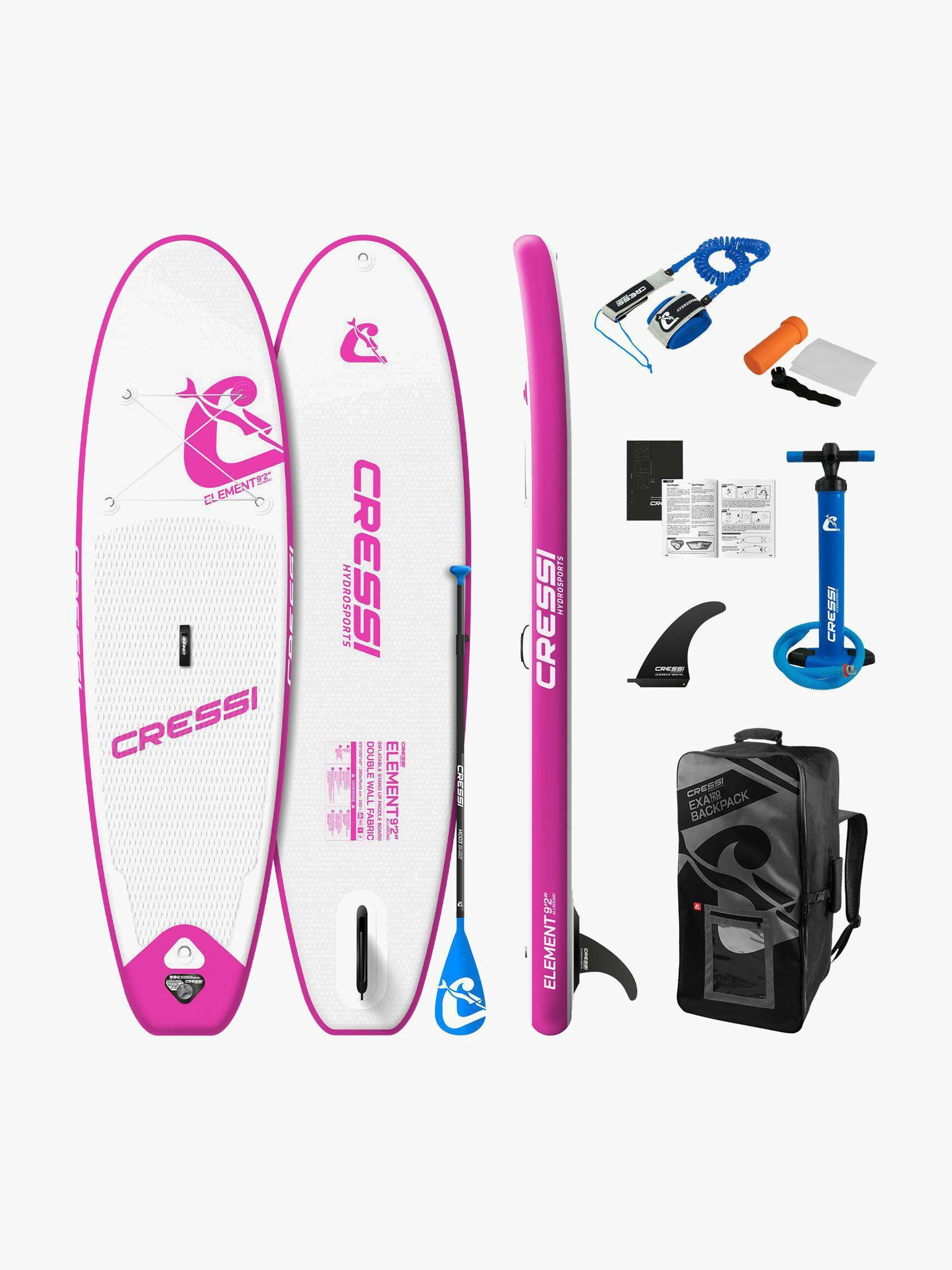Cressi Element Small All Around ISup Set 9'2, Valkoinen/Pinkki
