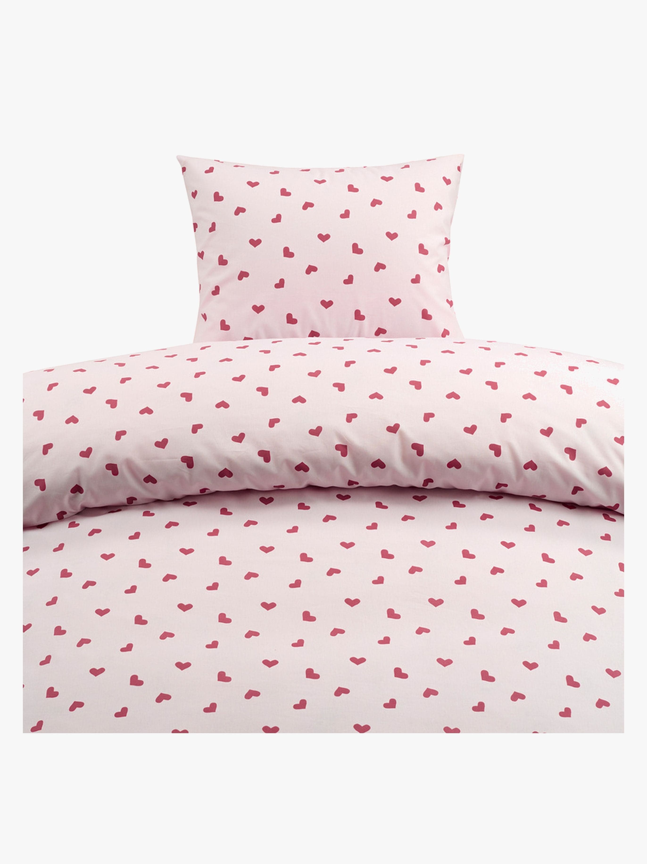 Borganäs Pussilakanasetti Hjärtrud 150x210, Vaaleanpunainen