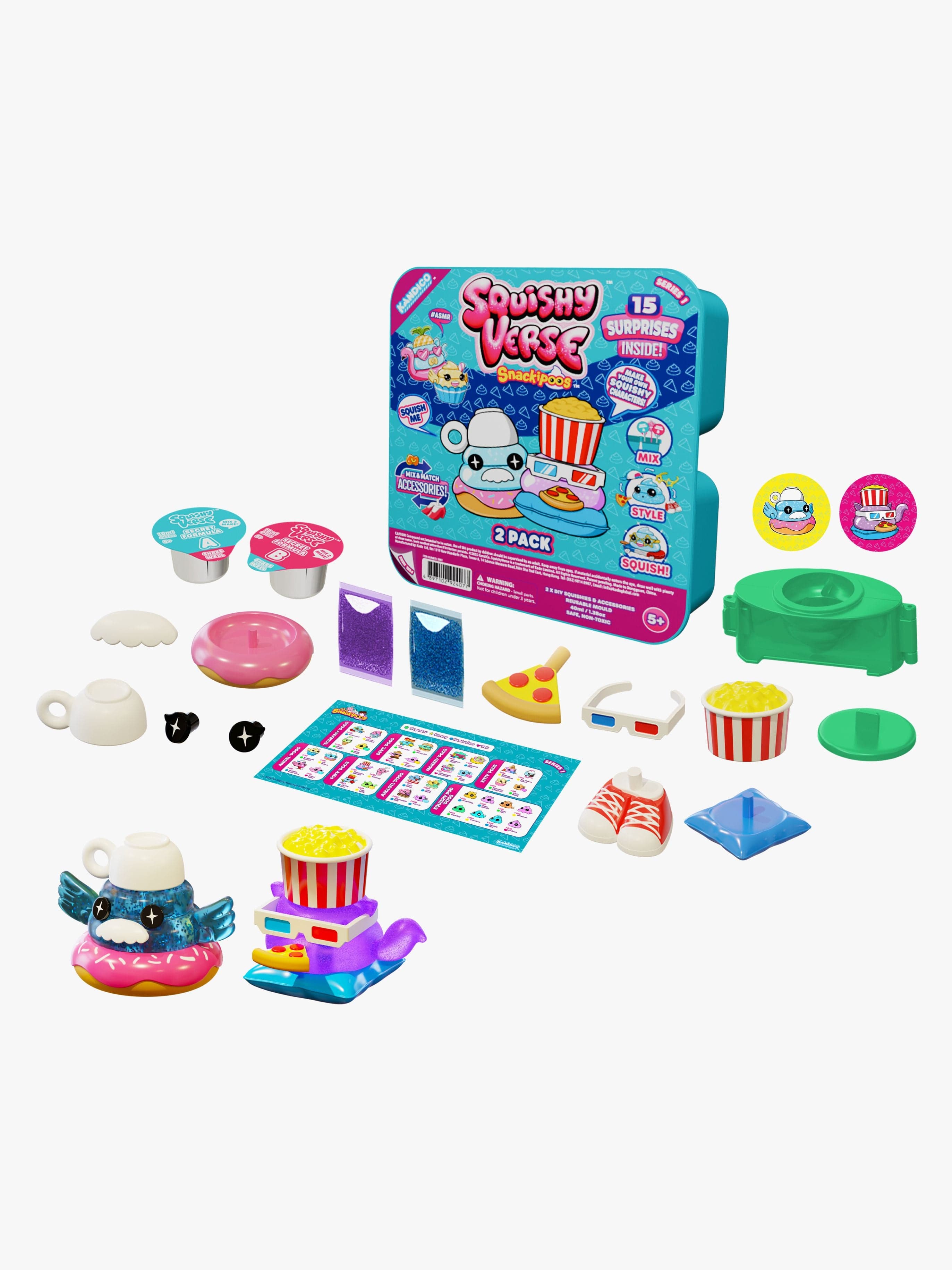 SquishyVerse Snackipoos Leikkisetti 2-pack
