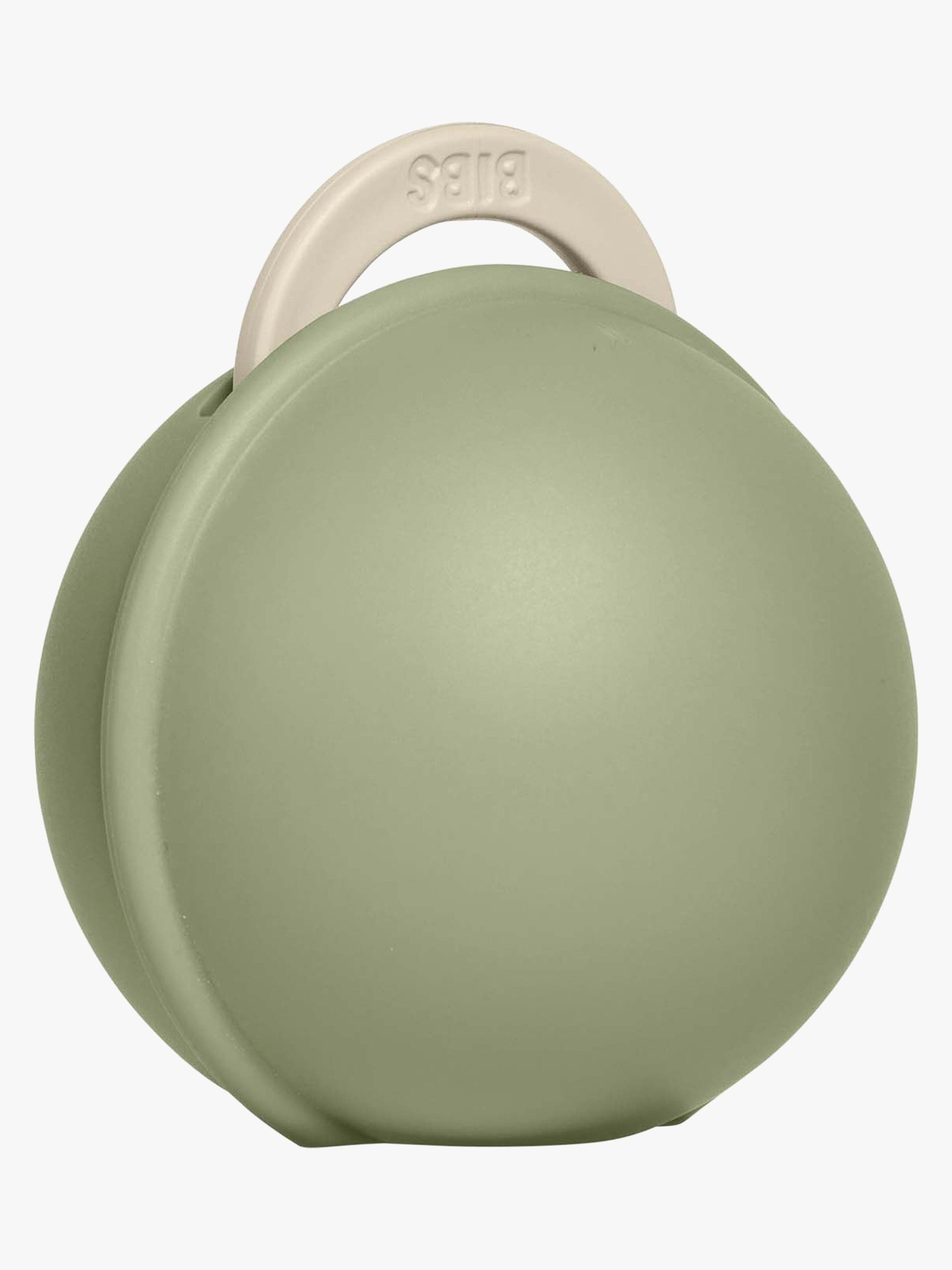 BIBS Colour Tutti Lateksi Koko 1 Pyöreä & Tuttikotelo Mini, Ivory/Sage
