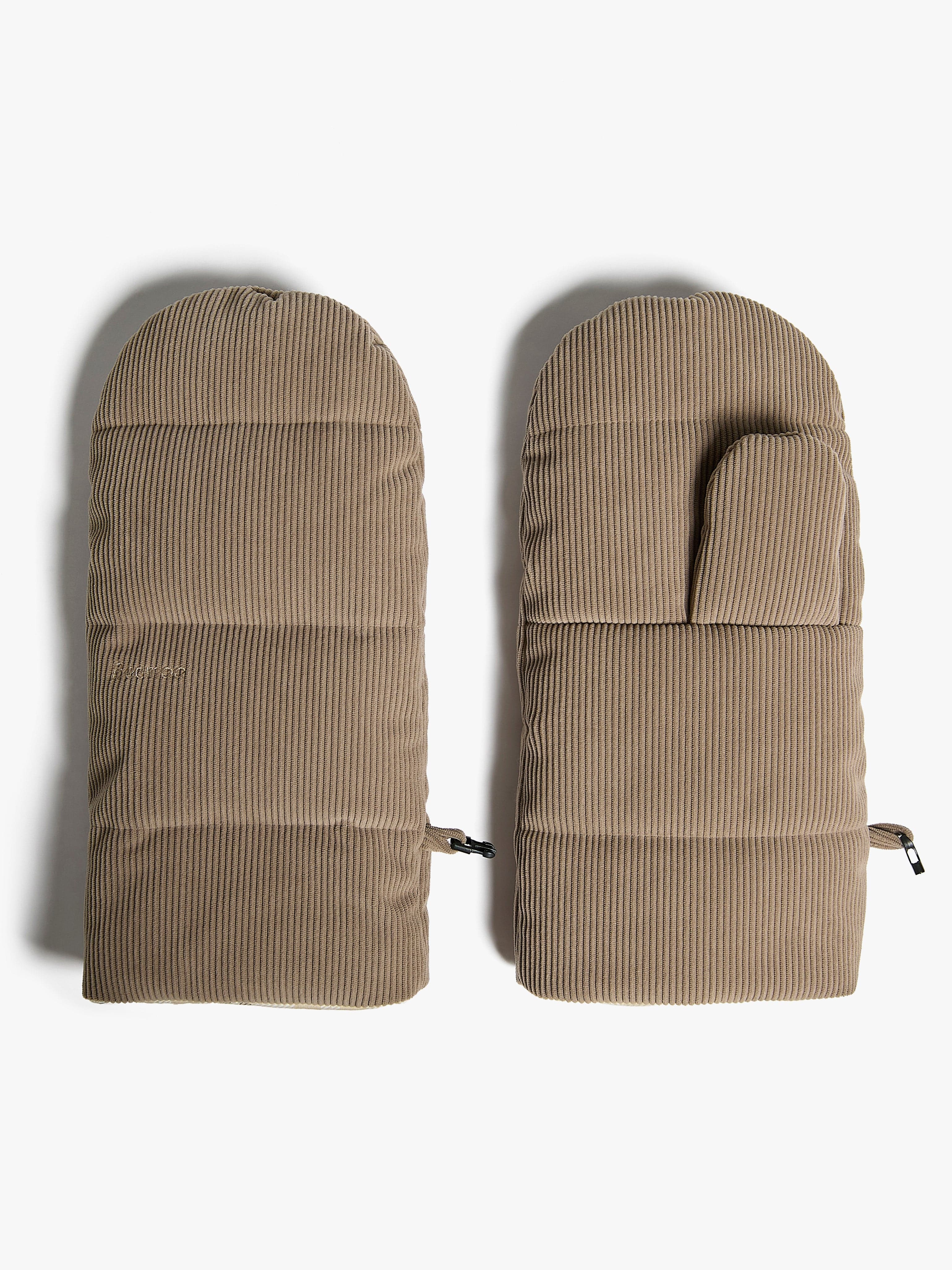 Beemoo Vaunuhanskat, Taupe Corduroy/Checkered