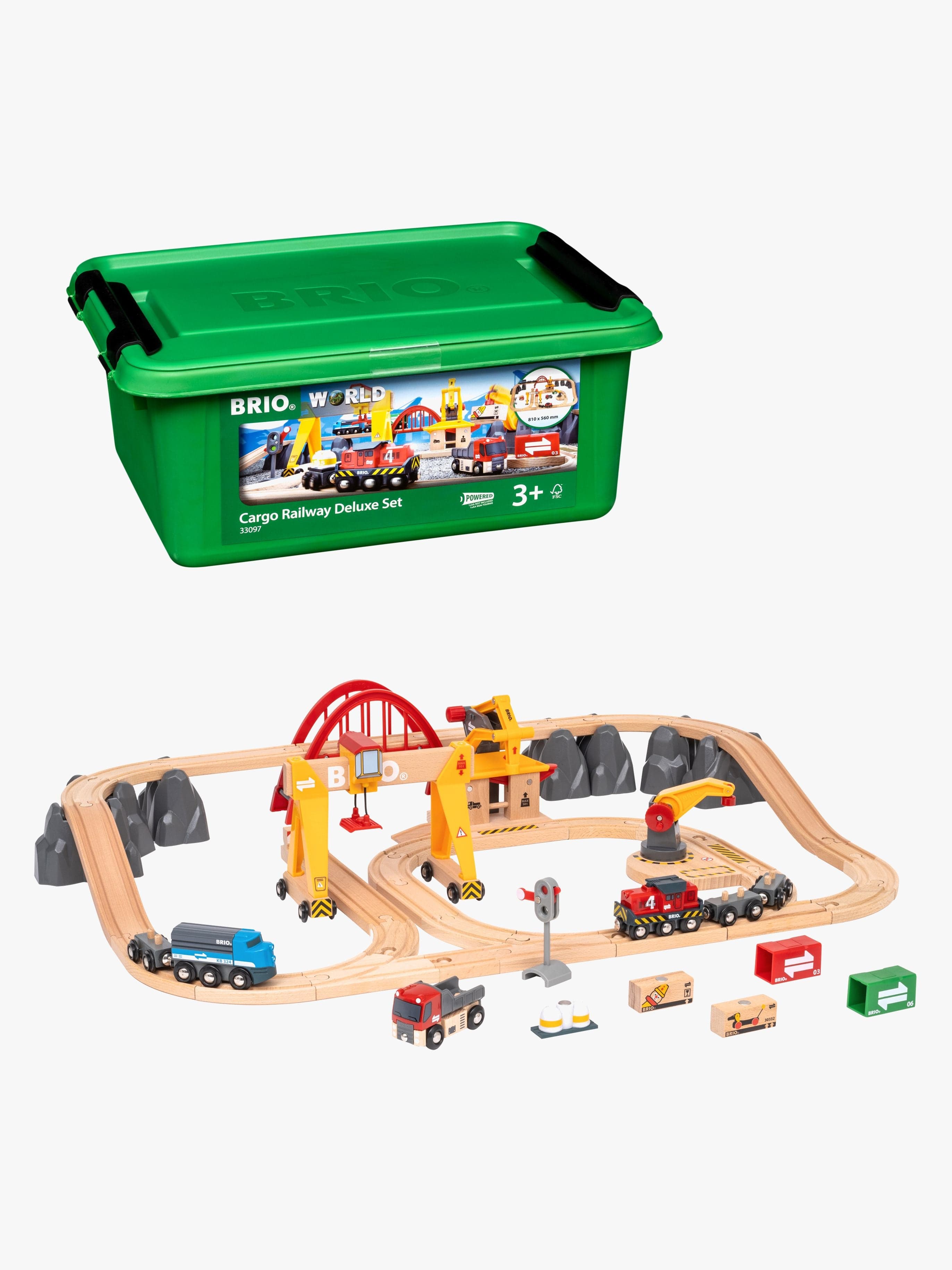BRIO World 33097 Iso Lastaus- Ja Ratasetti Deluxe