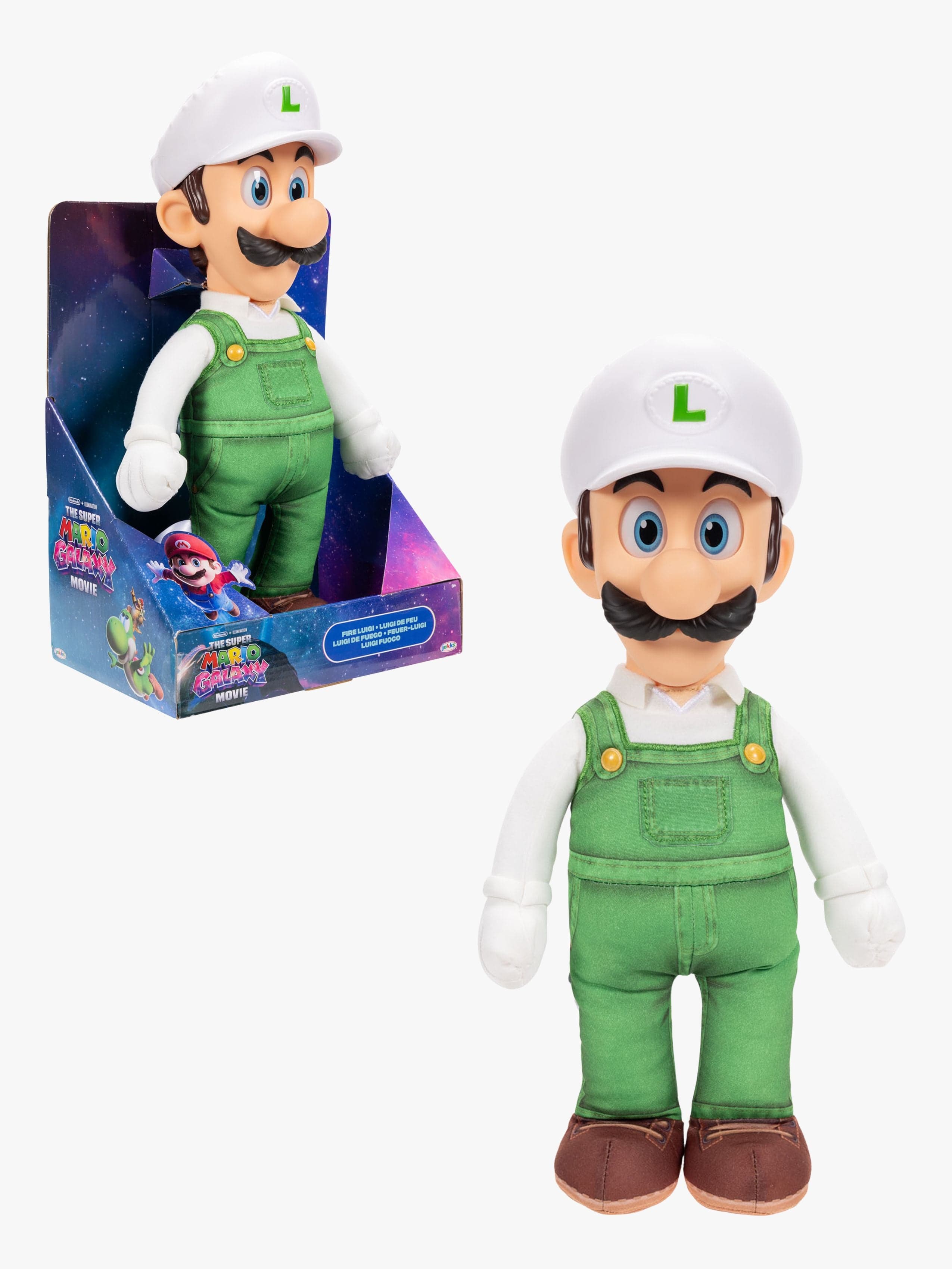 Super Mario Galaxy Movie Pehmolelu Fire Luigi 35 cm