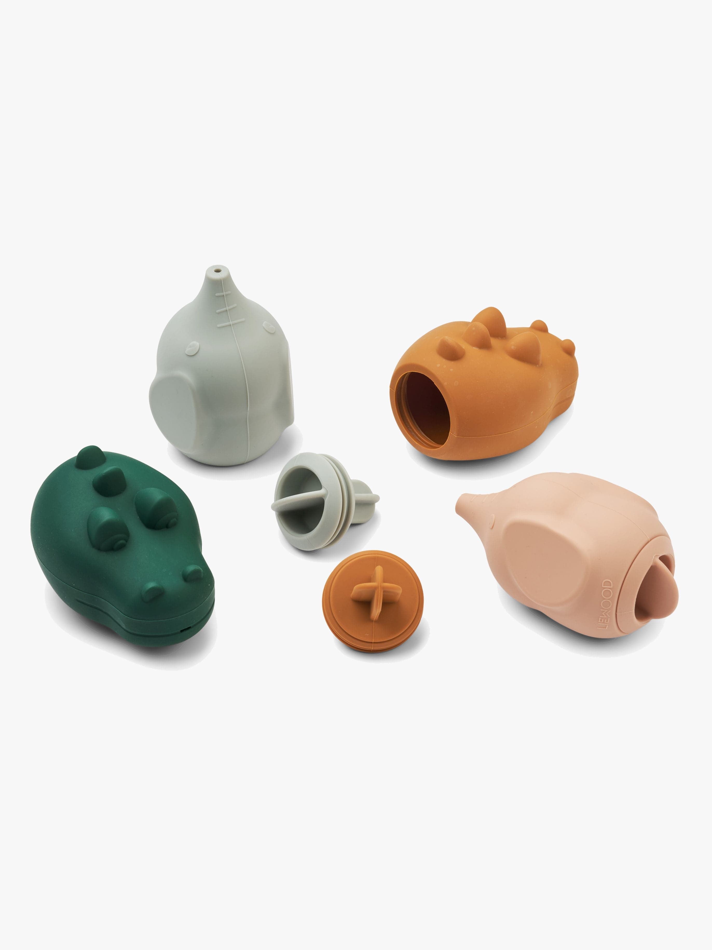 LIEWOOD Carolina Squeezy Kylpylelut 4-pack, Dove Blue Multi Mix