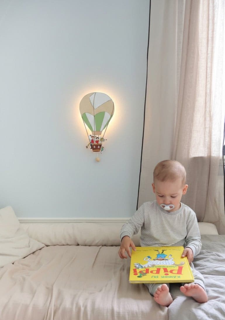 CarloBaby Peppi Pitkätossu Seinävalaisin Kuumailmapallo