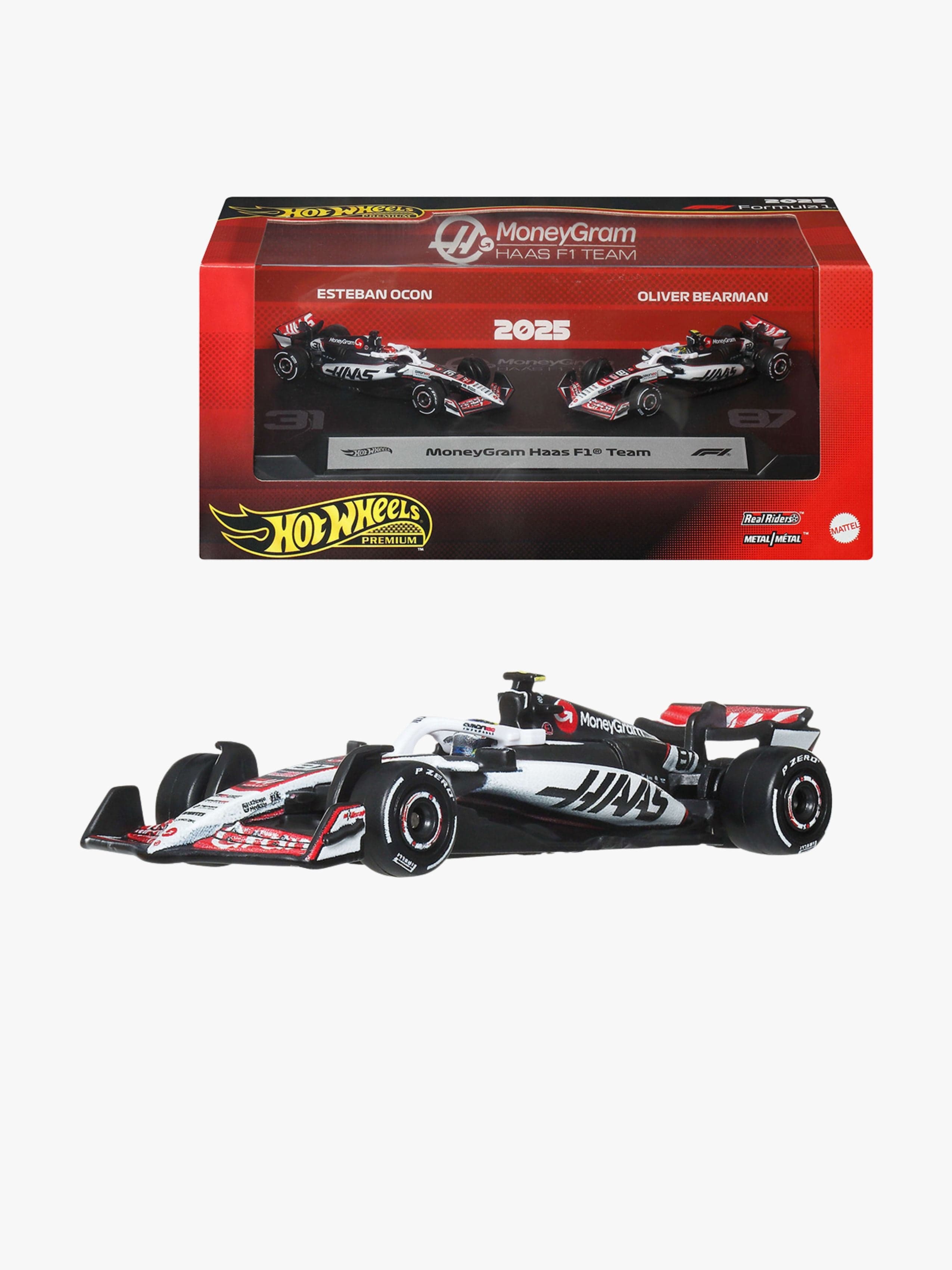 Hot Wheels Premium F1 MoneyGram Haas Ocon & Bearman 1:64