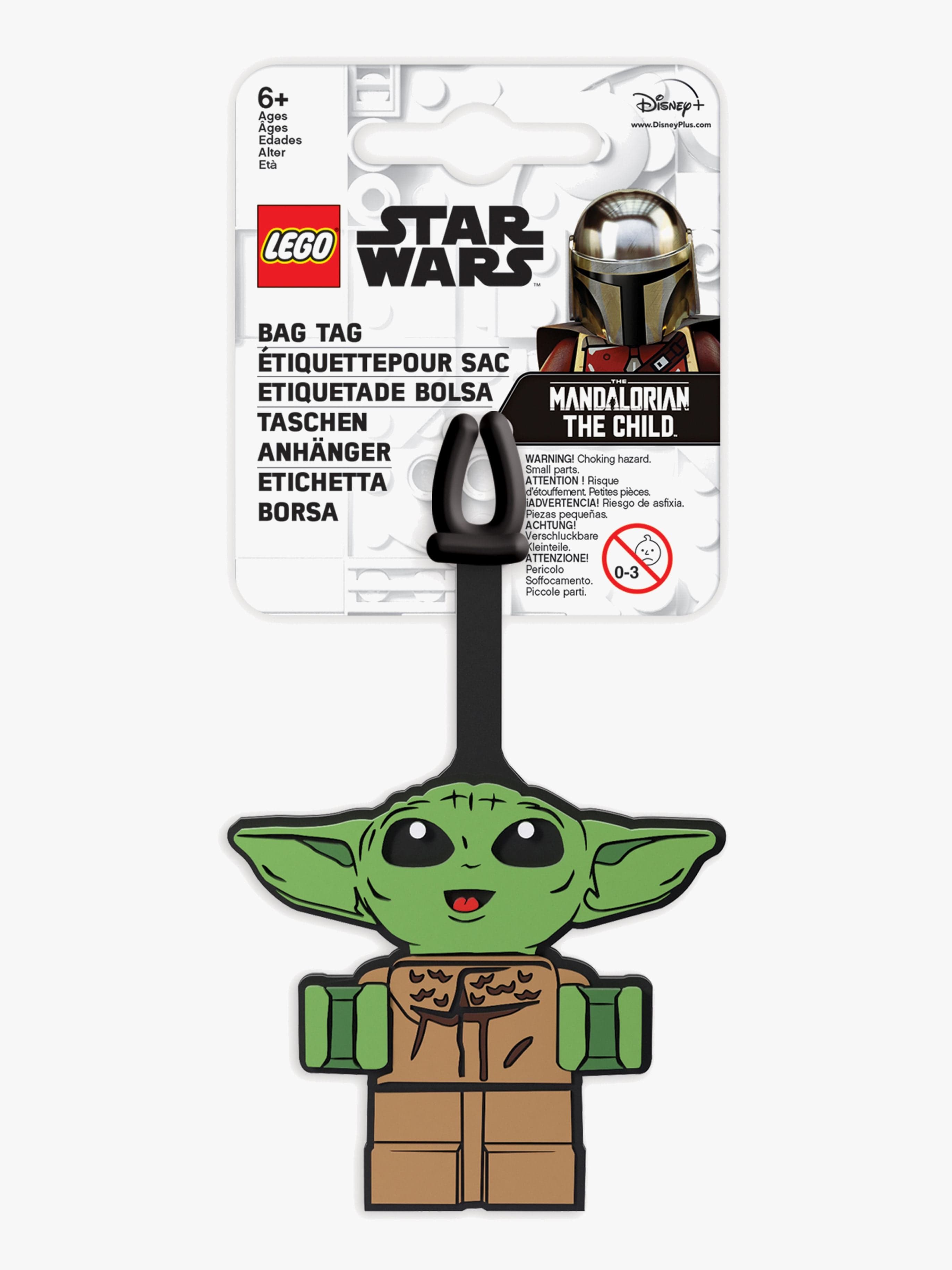 LEGO Matkalaukun Nimilappu Grogu, Beige/Vihreä