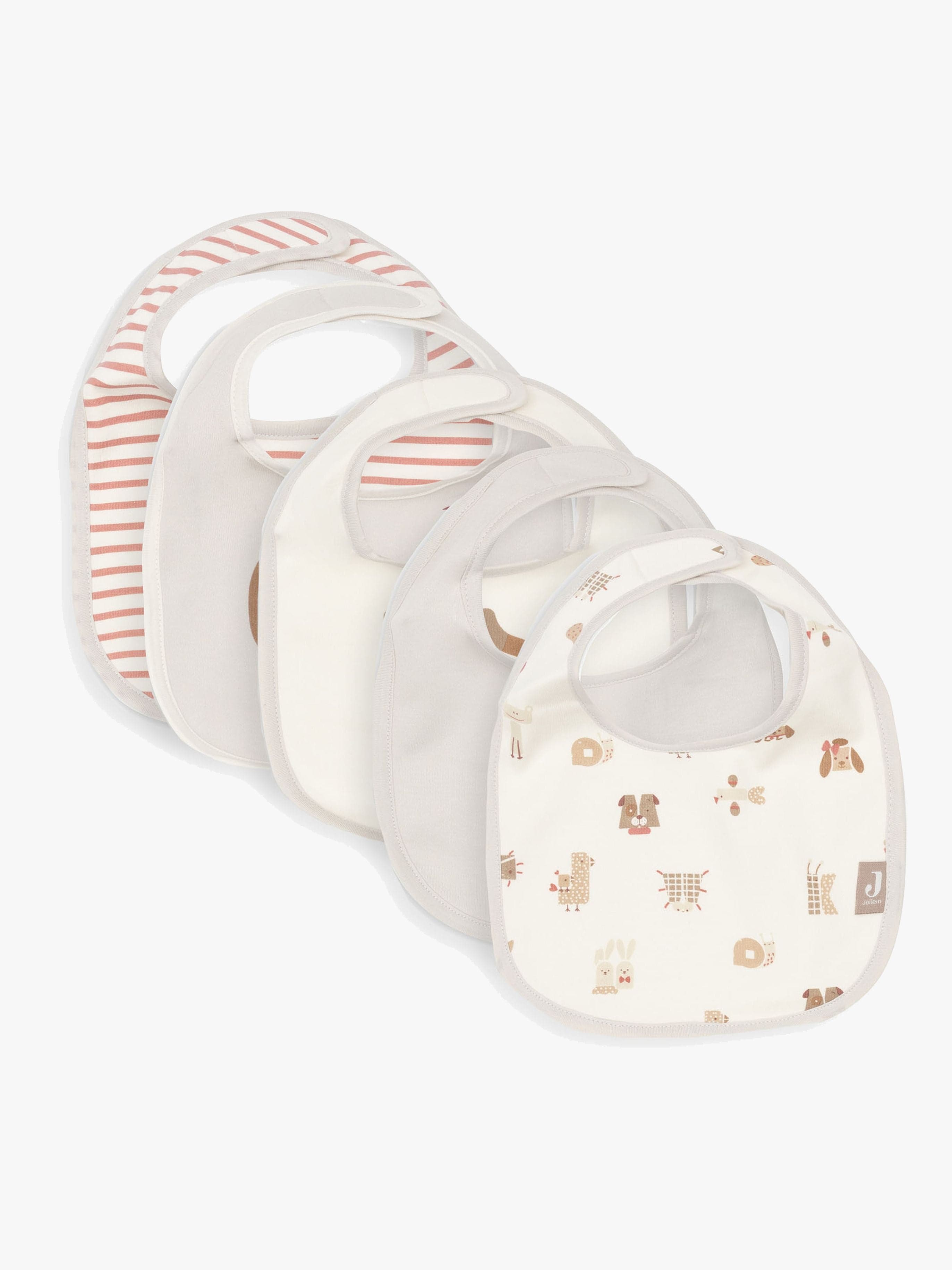 Jollein Bandana Kuolalappu Vedenpitävä 5-pack, Animal Friends