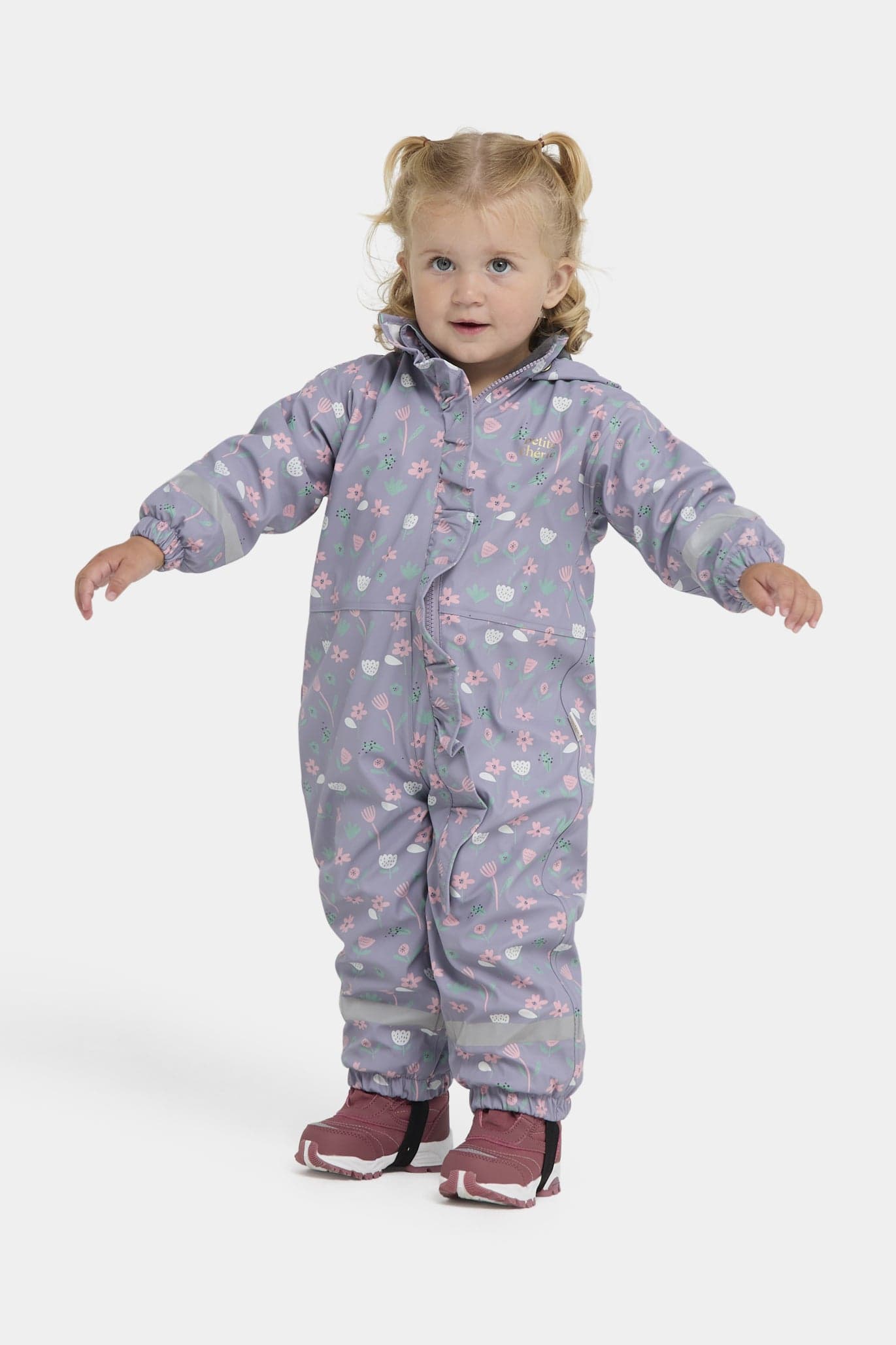 Petite Chérie Atelier Ally Vuorellinen Kurahaalari, Flowers Lavender Gray, 86