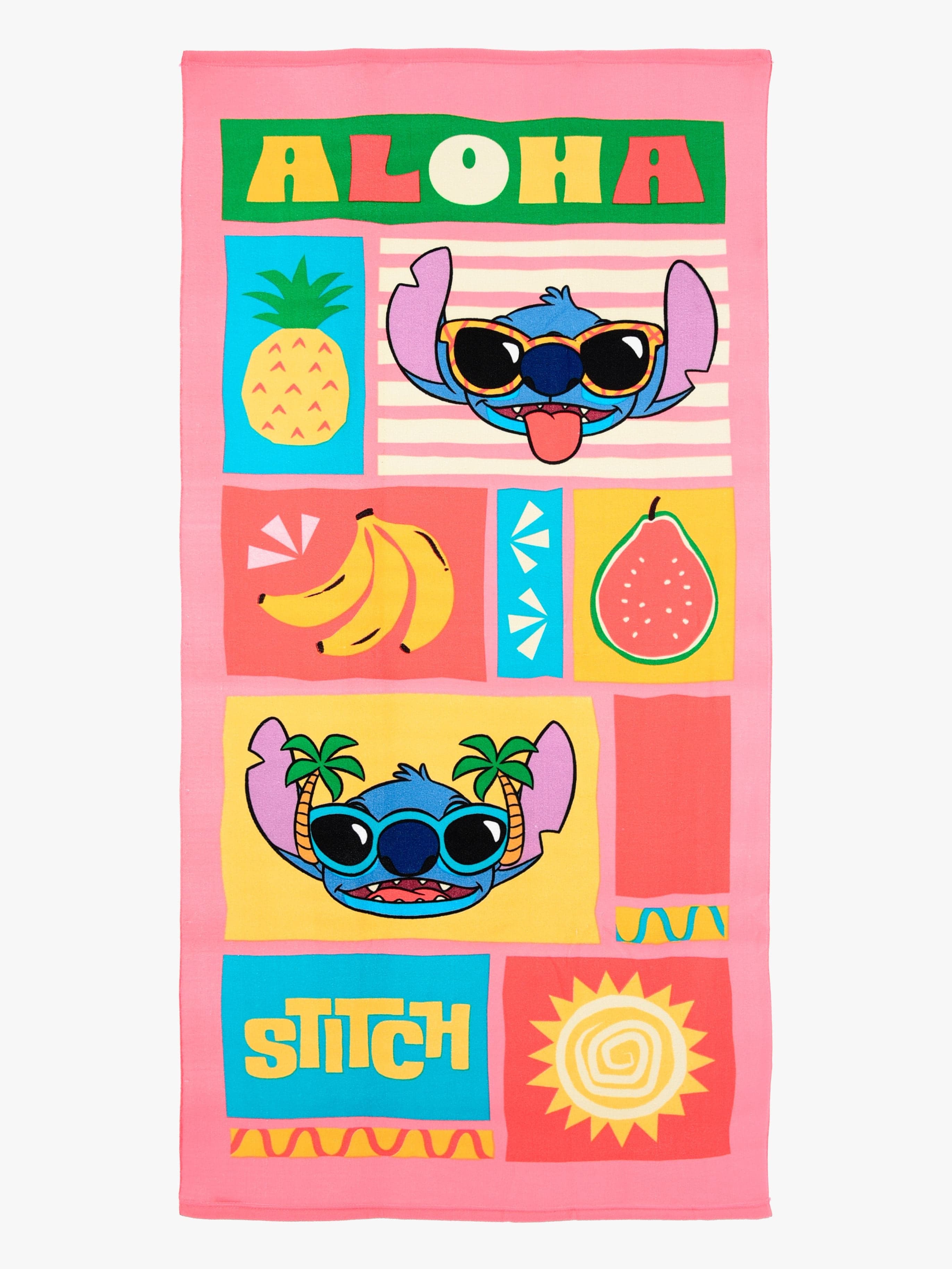 Disney Stitch Rantapyyhe, Vaaleanpunainen
