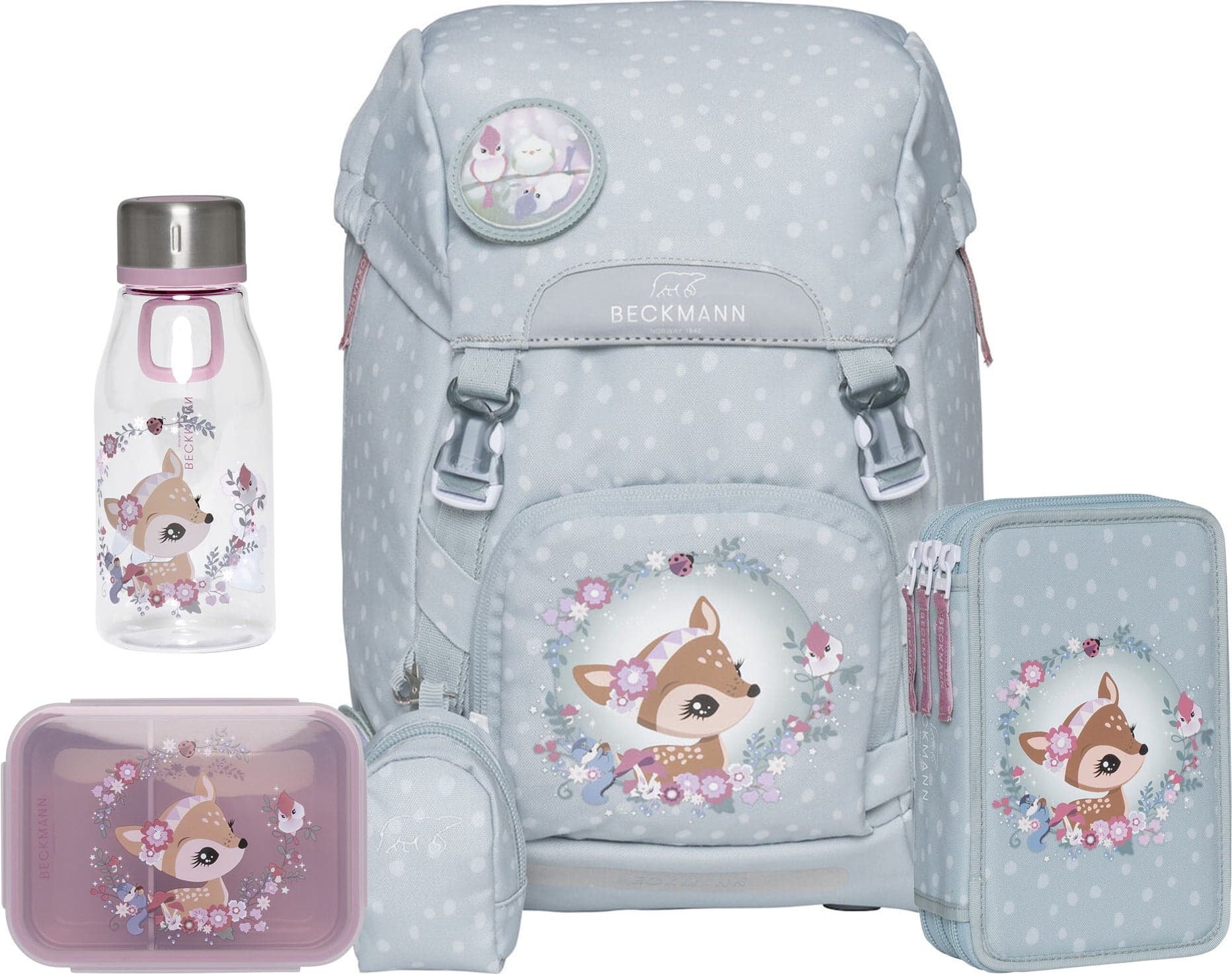 Beckmann Reppu 22L + Penaali , Pullo & Eväsrasia, Forest Deer Dusty Mint