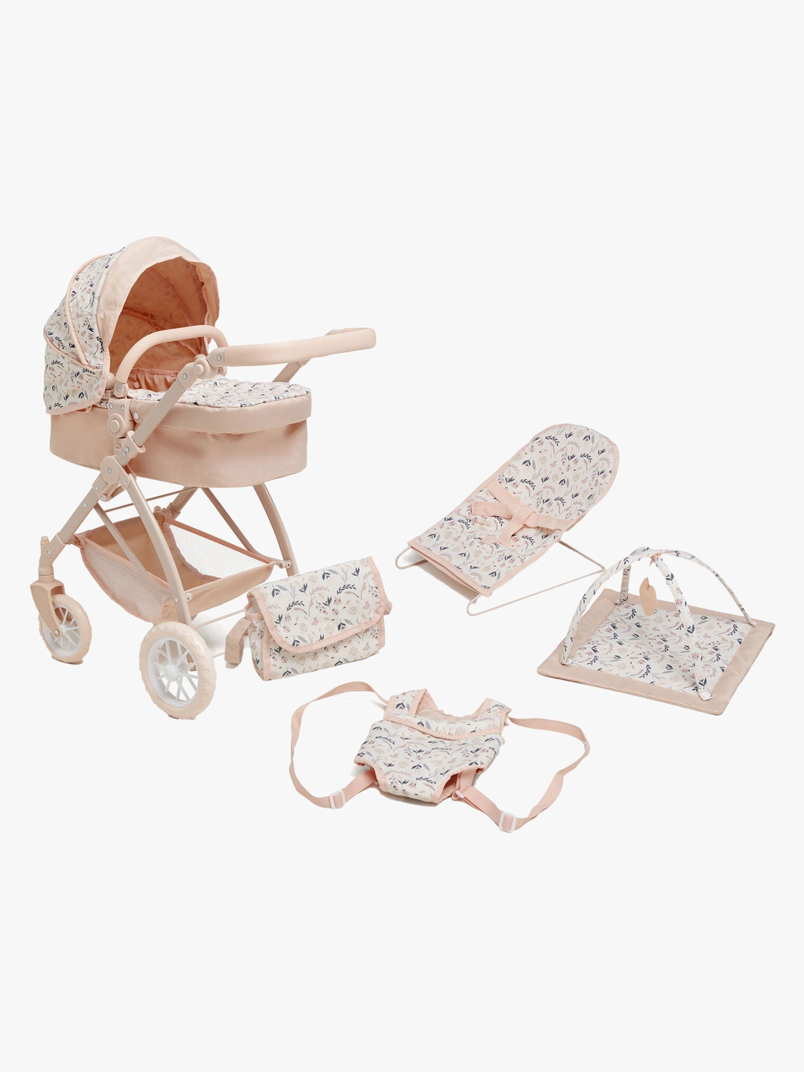 Cloudberry Castle Muunnettavat Nukenvaunut + Nukentarvikkeet Pupu