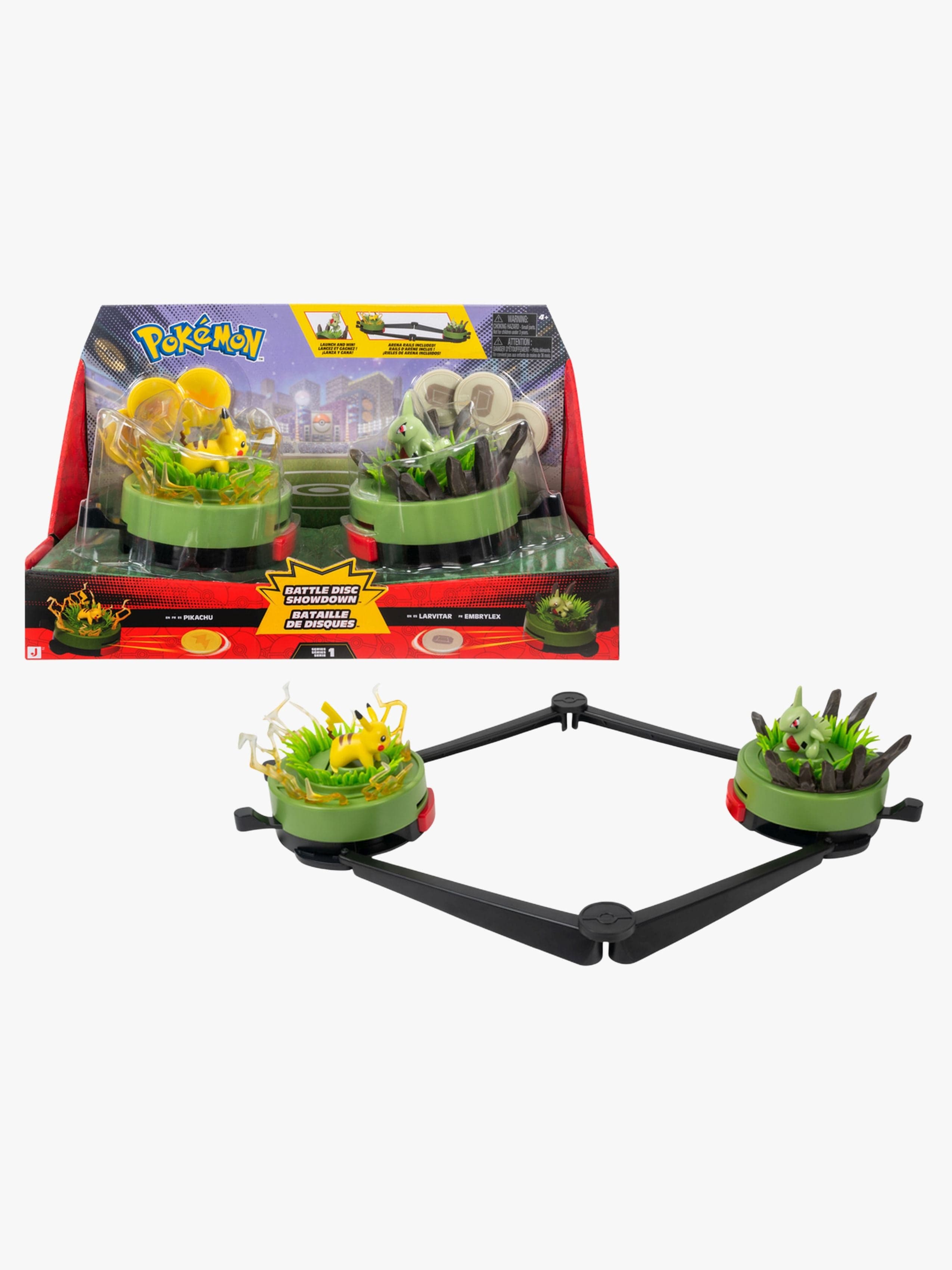 Pokémon Battle Disc Showdown Pikachu VS Larvitar