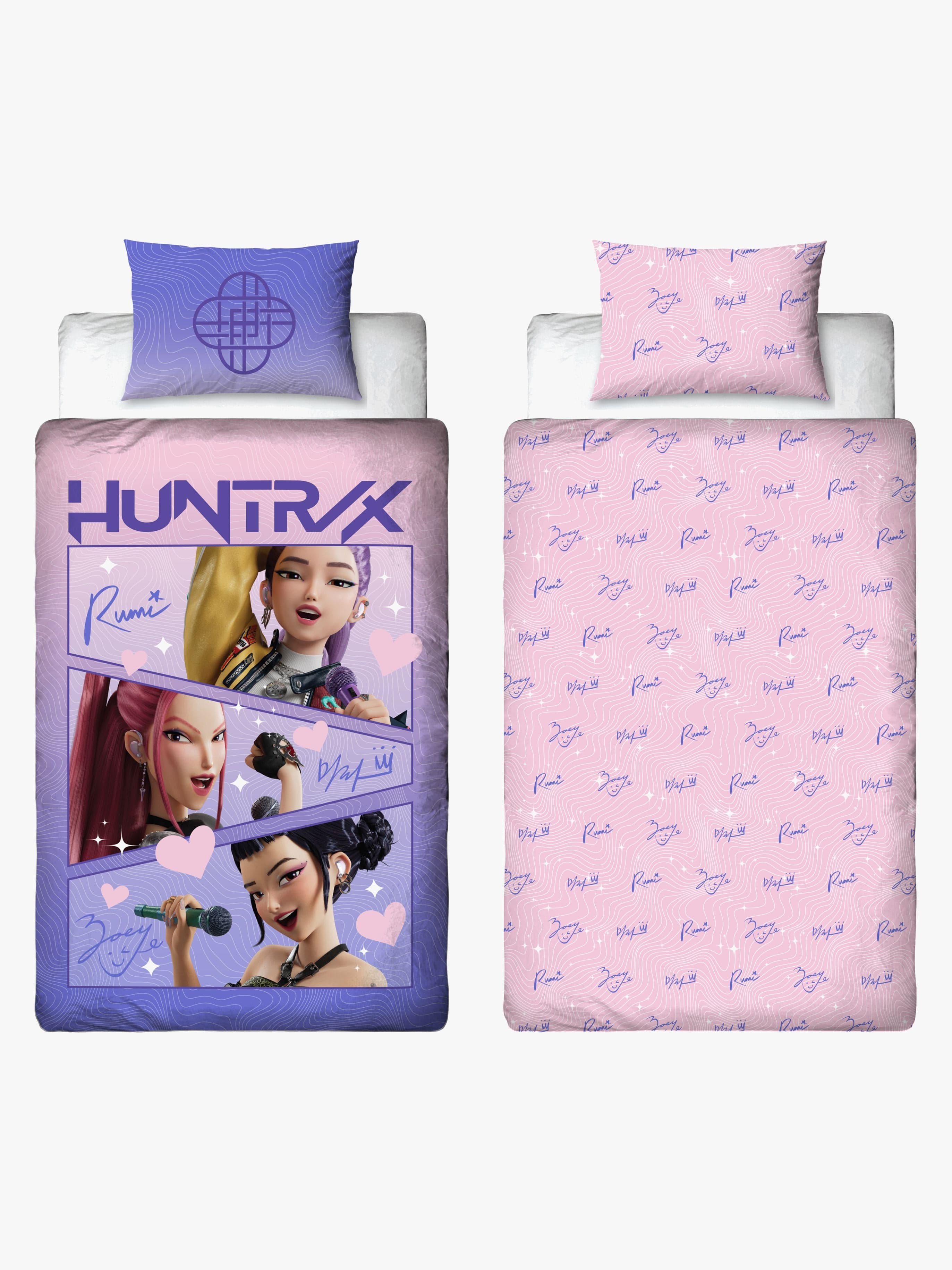 K-Pop Demon Hunters Pussilakanasetti 150x210, Sininen/Violetti