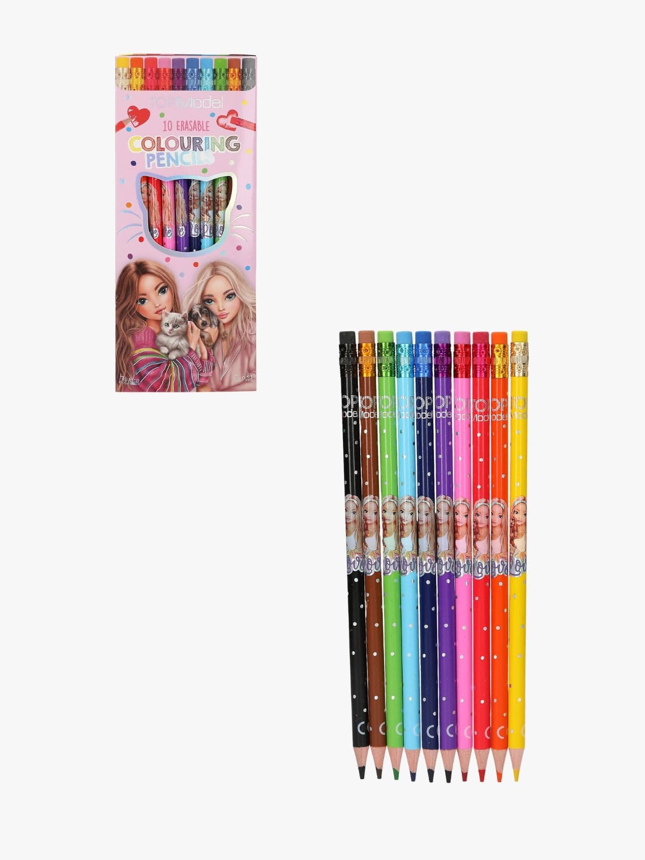 TOPModel Värikynät + Pyyhekumit 10-pack