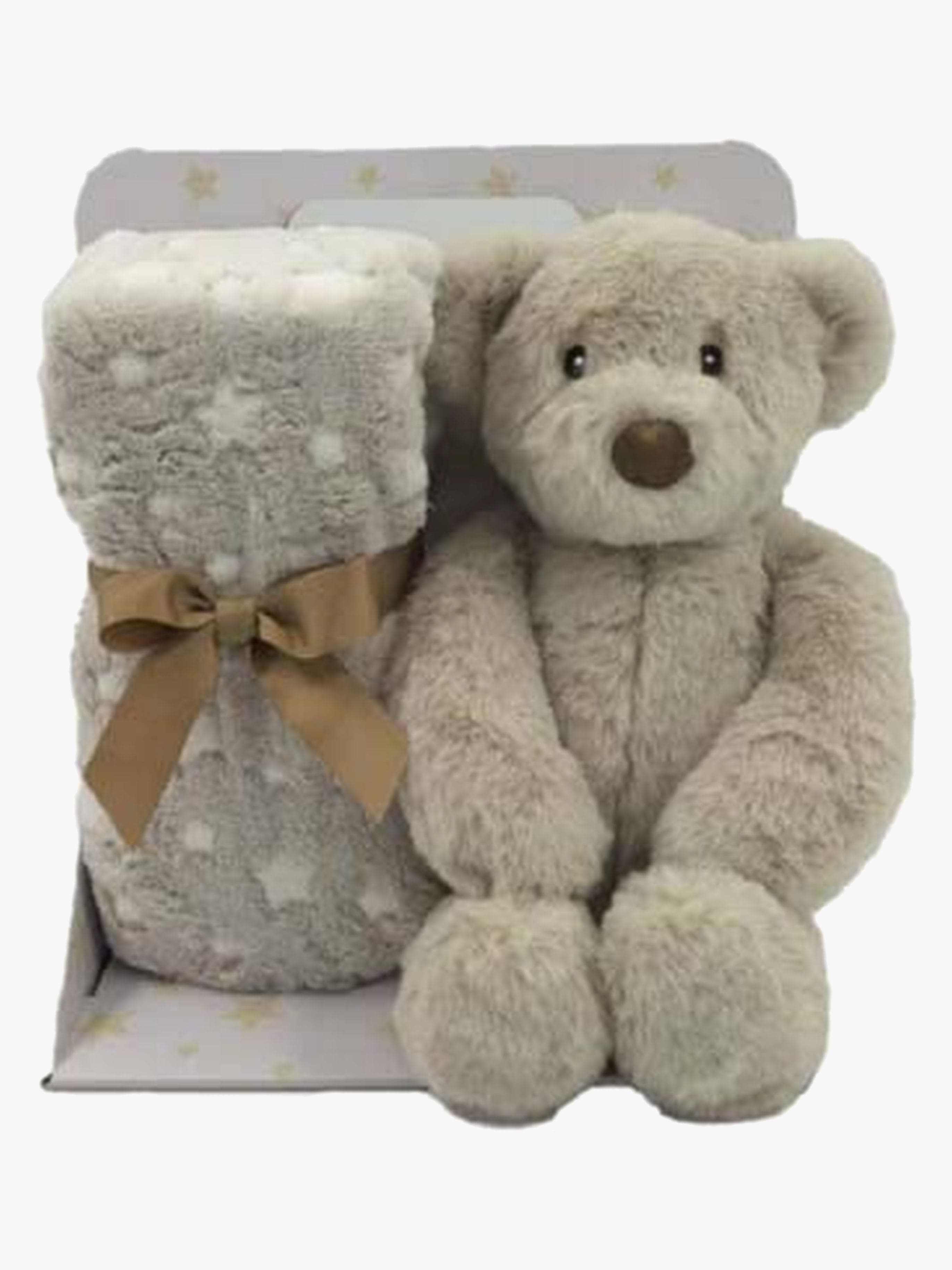 CarloBaby Fleeceviltti + Pehmolelu Nalle, Beige