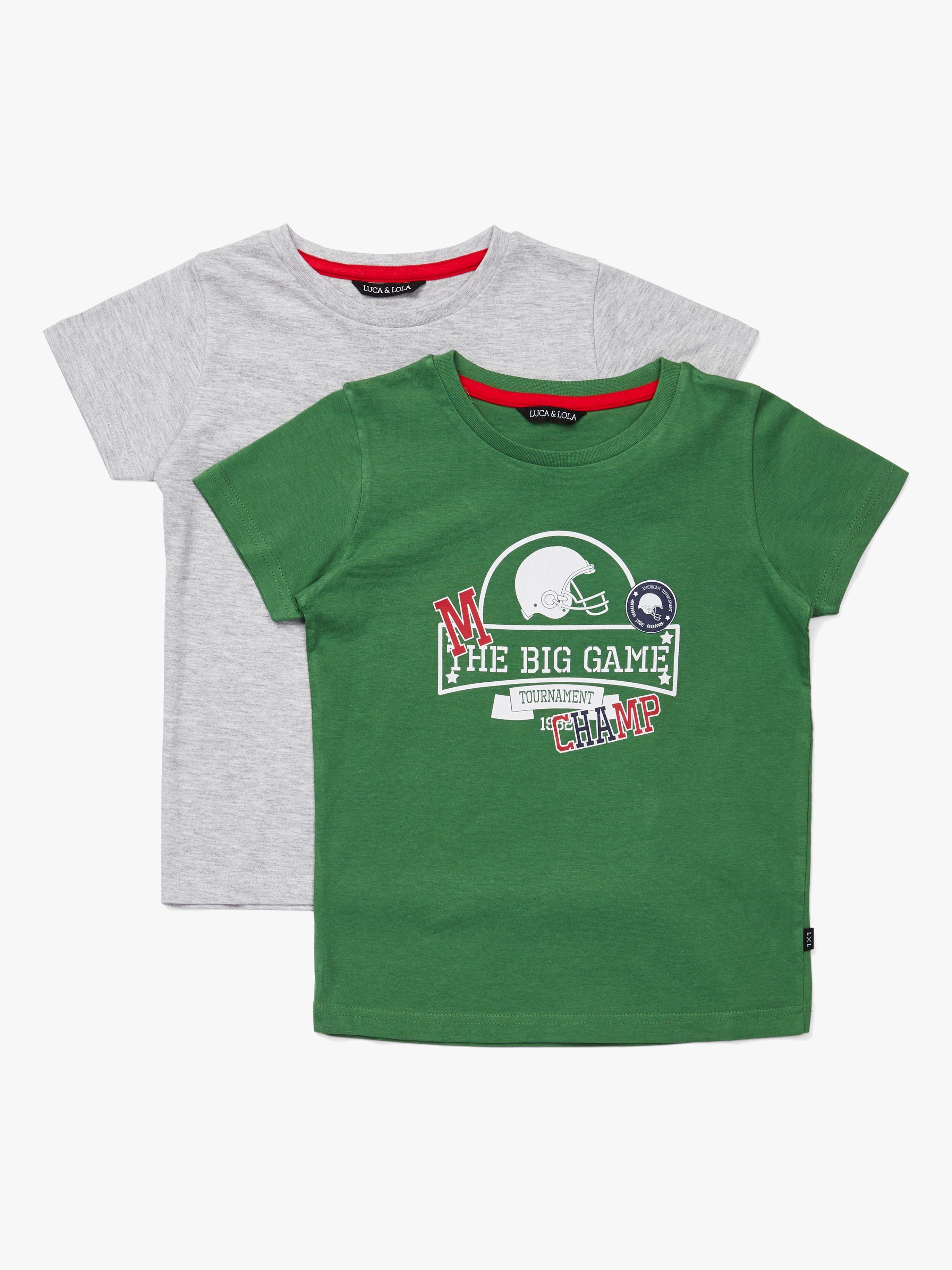 Luca & Lola San Marino T-Paita 2-pack, Green/Grey 134-140