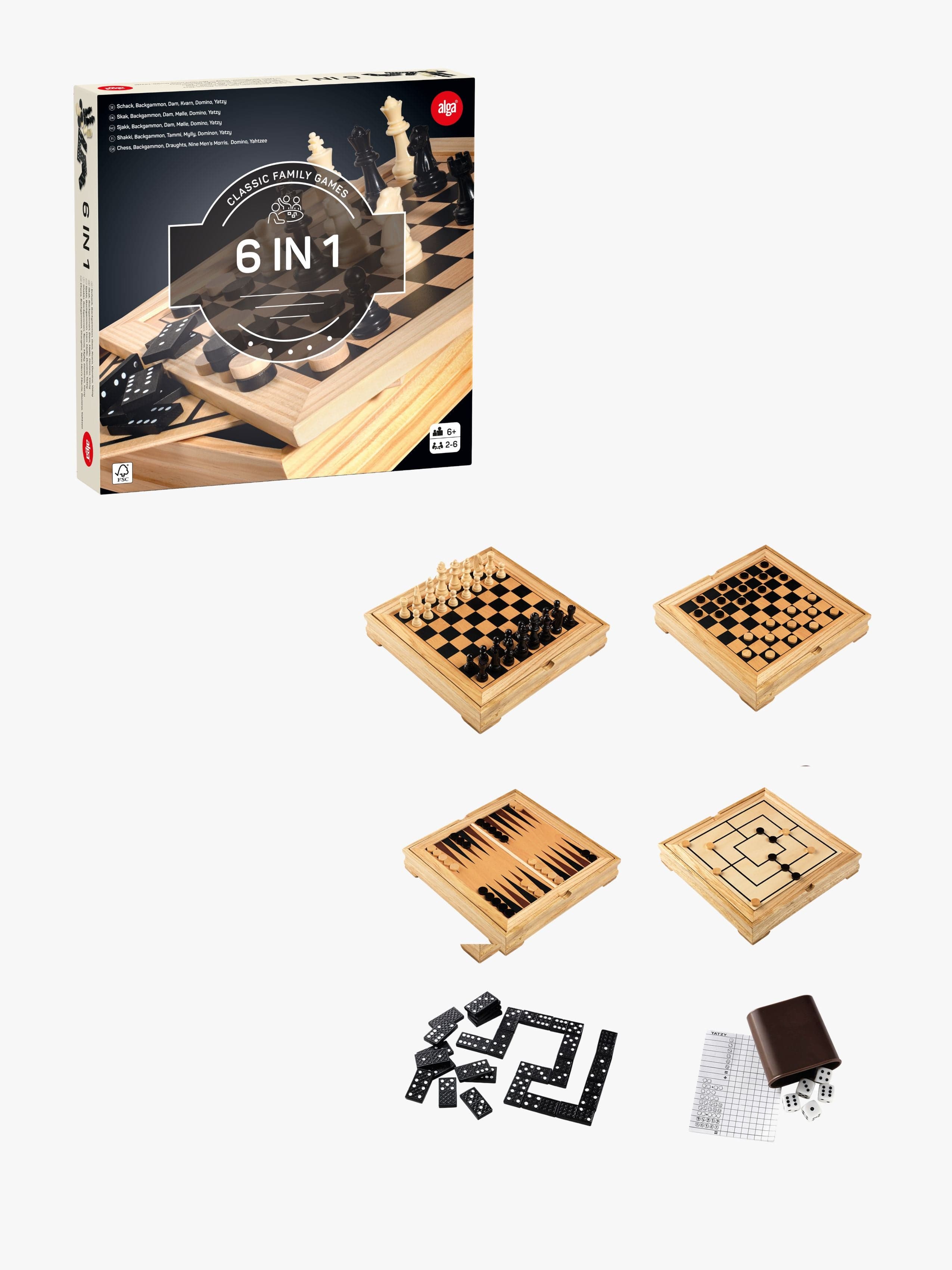 Alga Klassiset Lautapelit 6-in-1