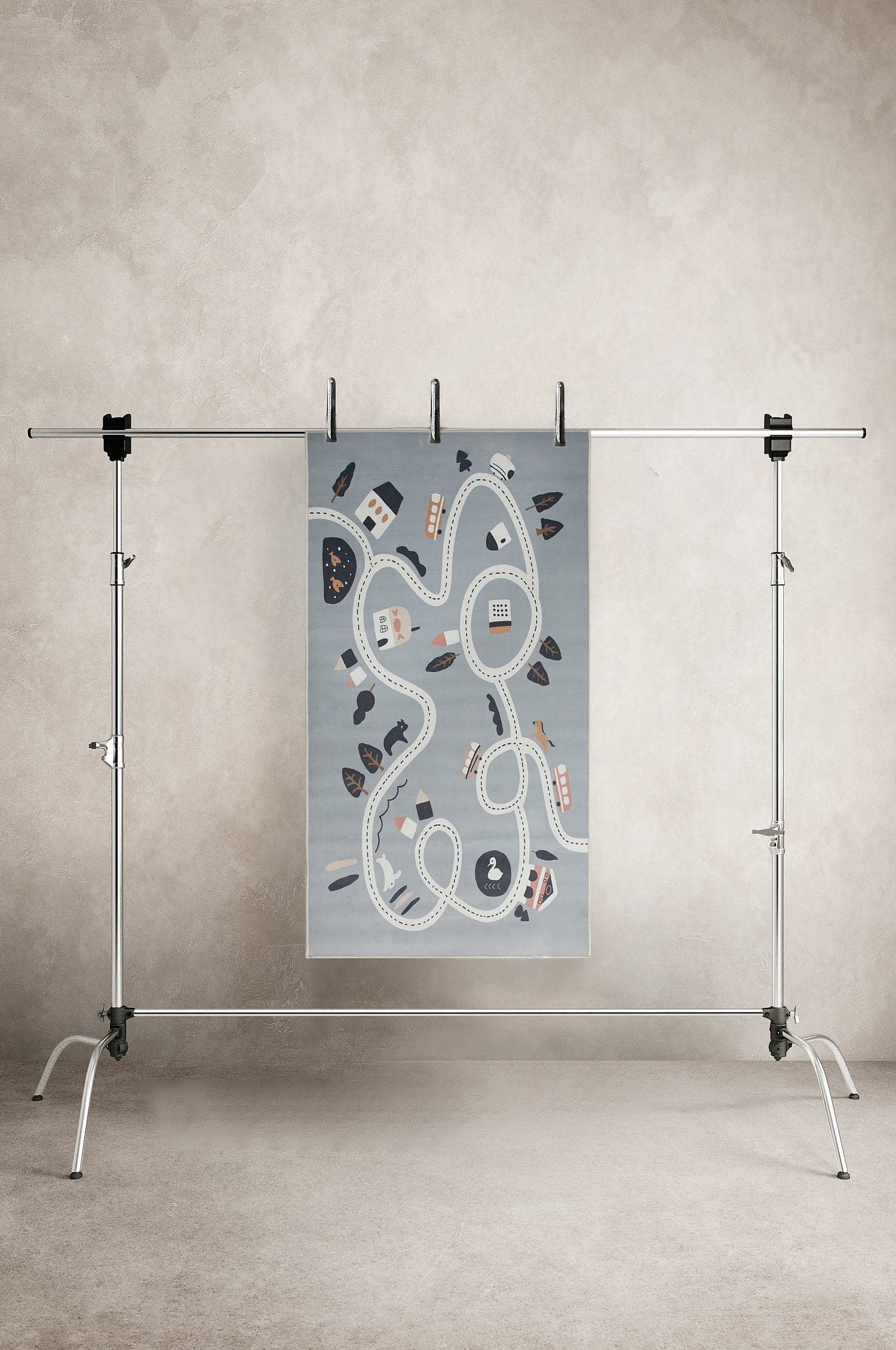 Alice & Fox Liikennematto 80x150, Harmaa