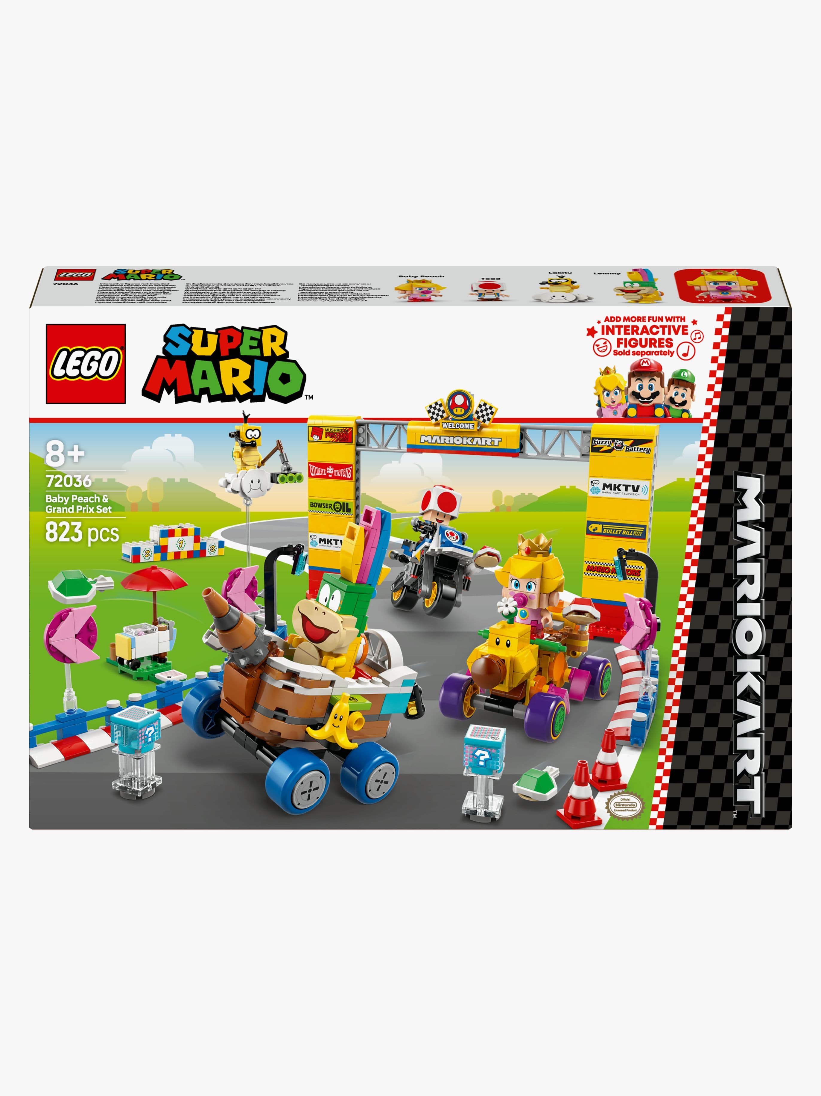 LEGO Super Mario 72036 Mario Kart – Baby Peach ja Grand Prix ‑setti