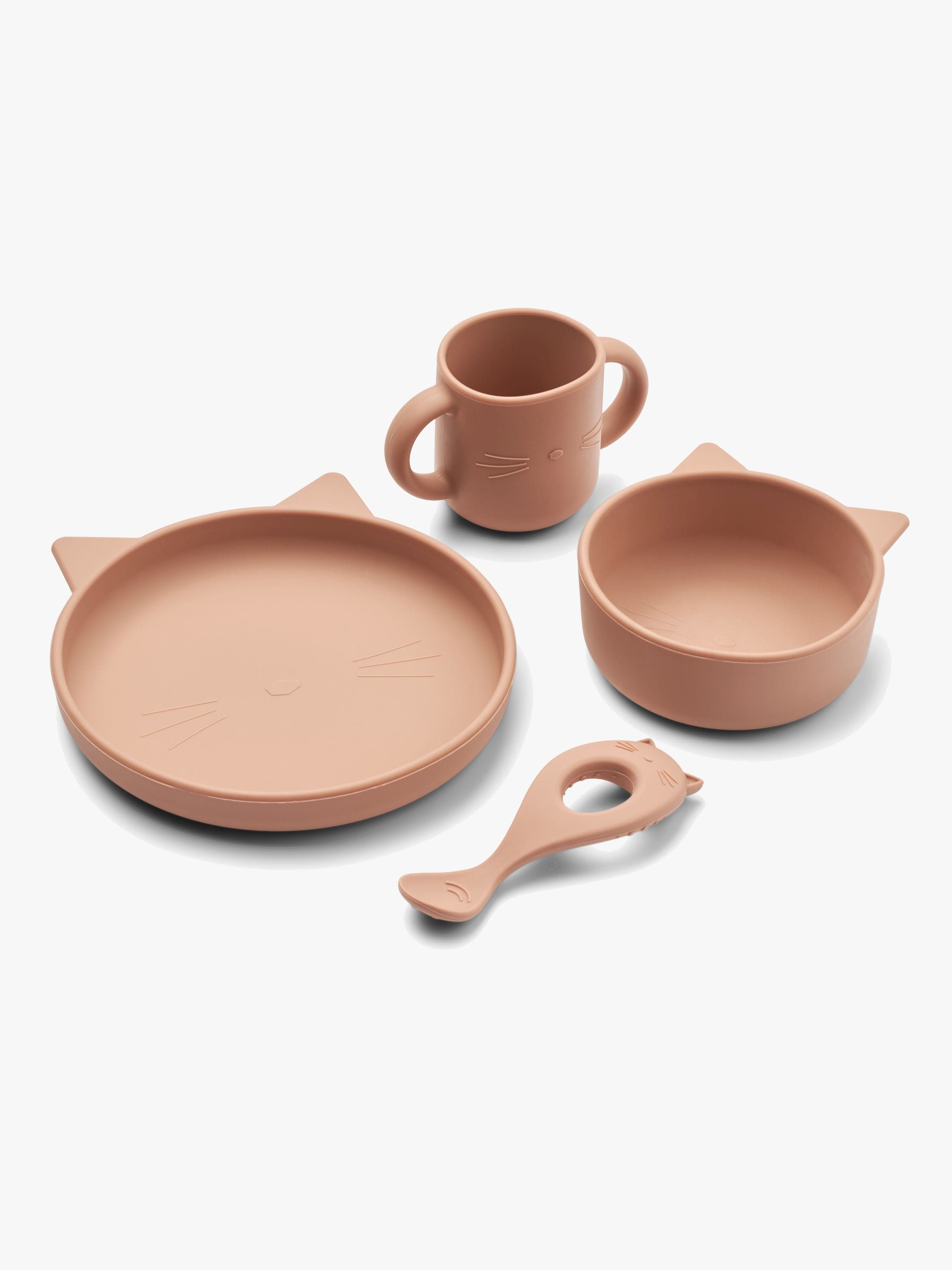 LIEWOOD Vivi Cat Ruokailusetti Silikoni, Dark Rose