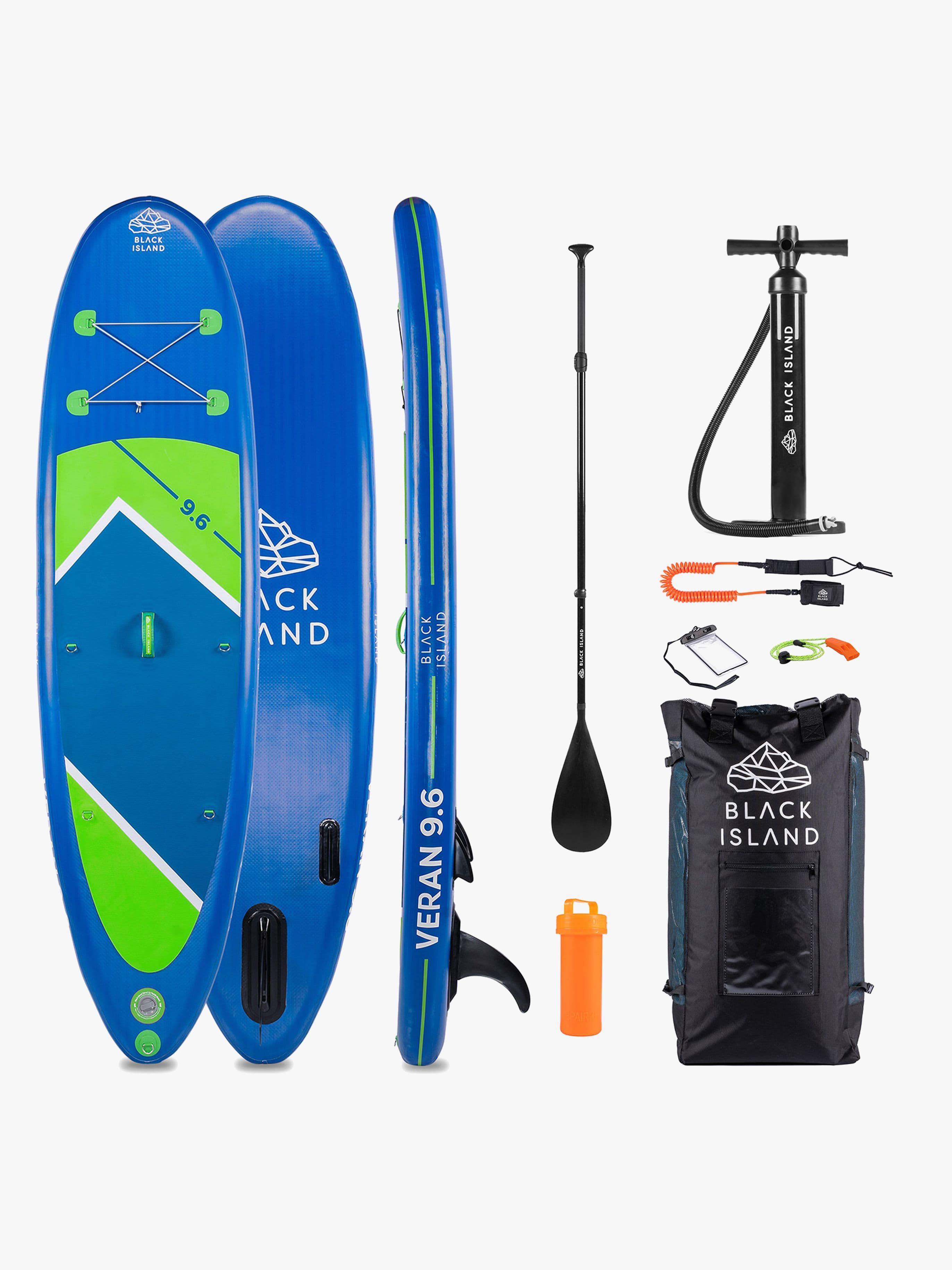 Black Island SUP-Lauta 9'6 Paketti
