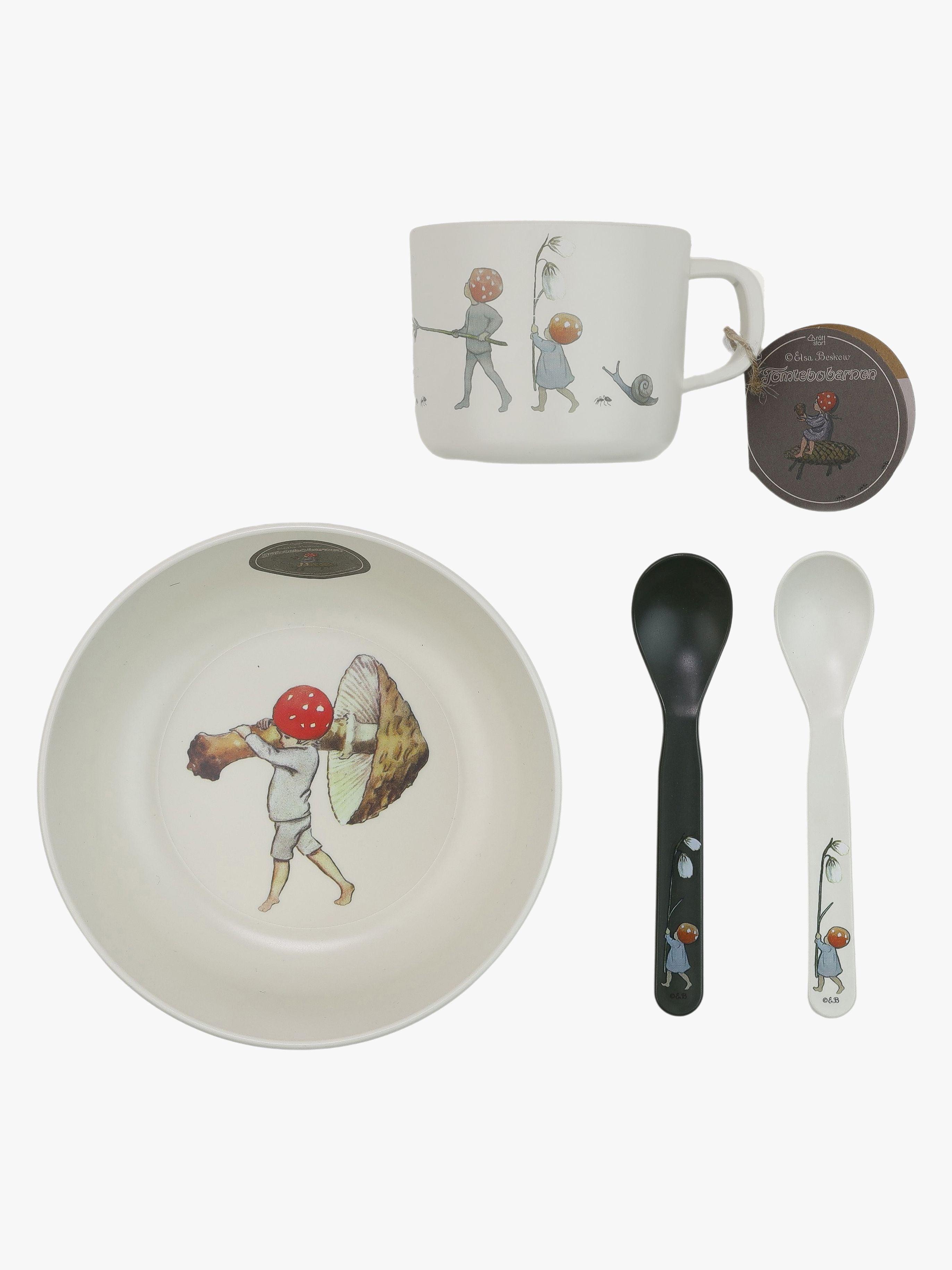 Elsa Beskow Tonttulan lapset Ruokailusetti 3 Osaa, Beige