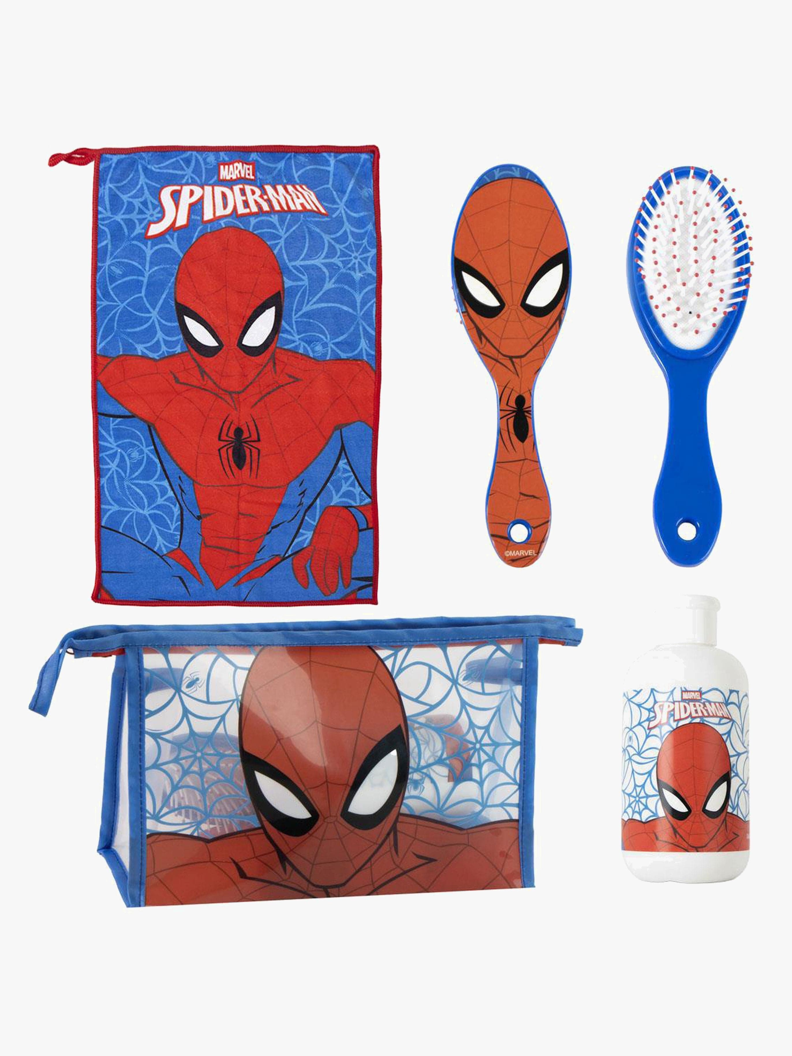 Marvel Spider-Man Toilettilaukku + Pyyhe Hiusharja & Pullo