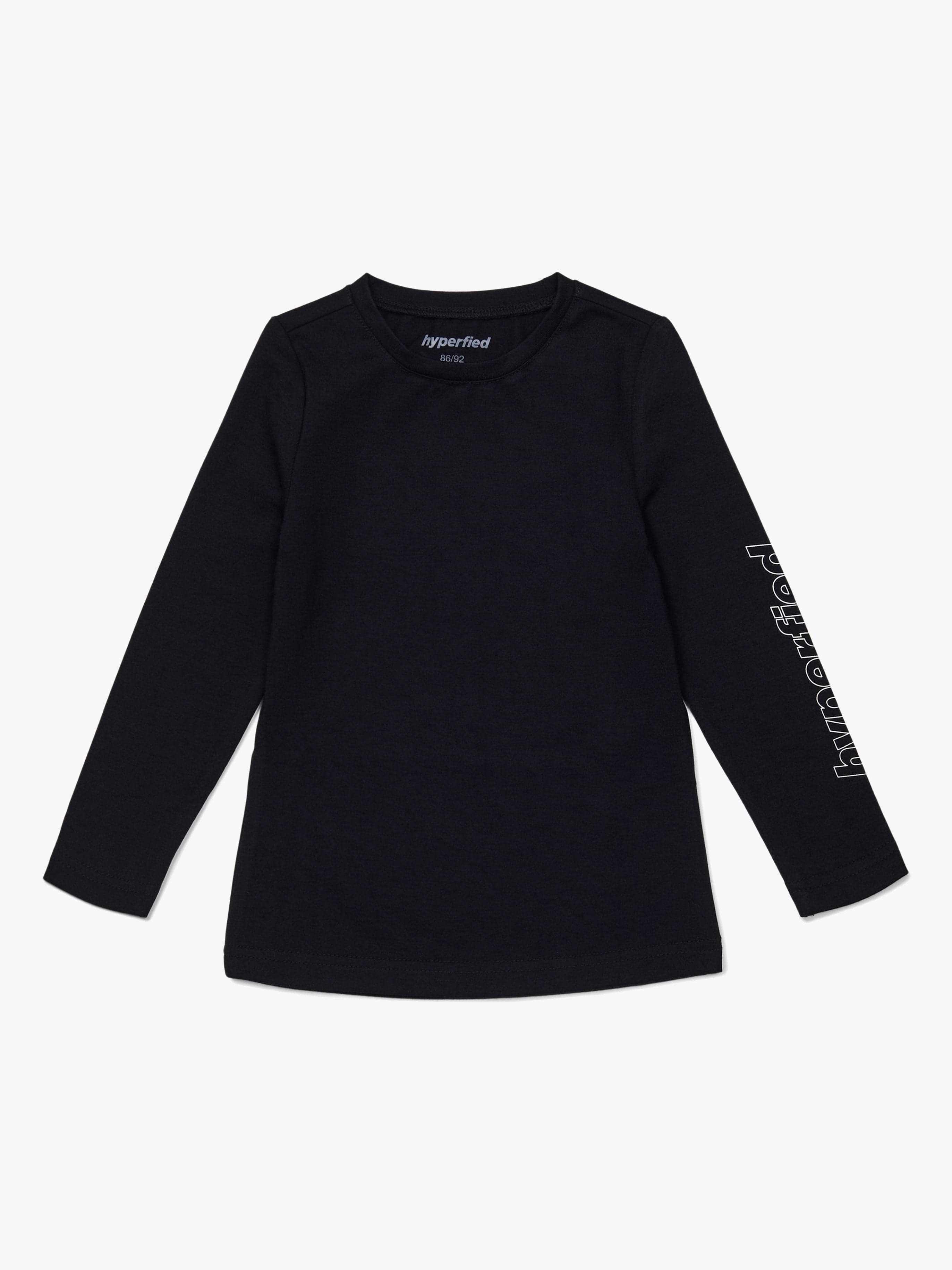 Hyperfied Jersey Logo Long Sleeve Top, Anthracite 122-128