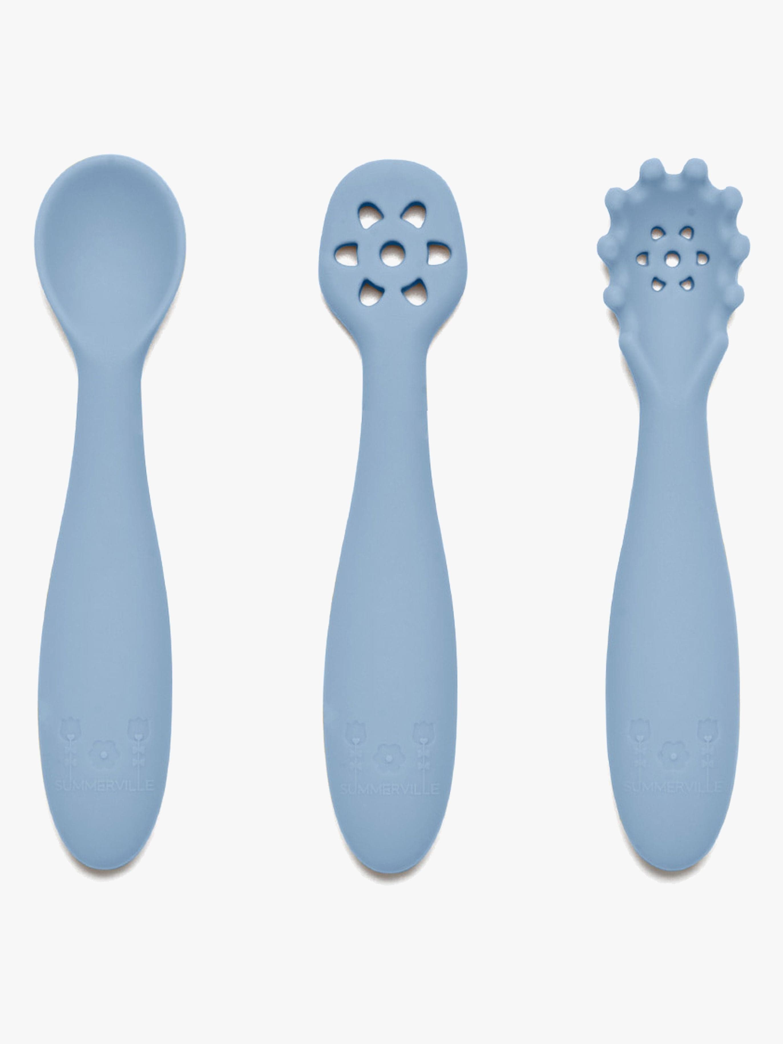 Summerville Harjoittelulusikat Silikoniset, Stone Blue