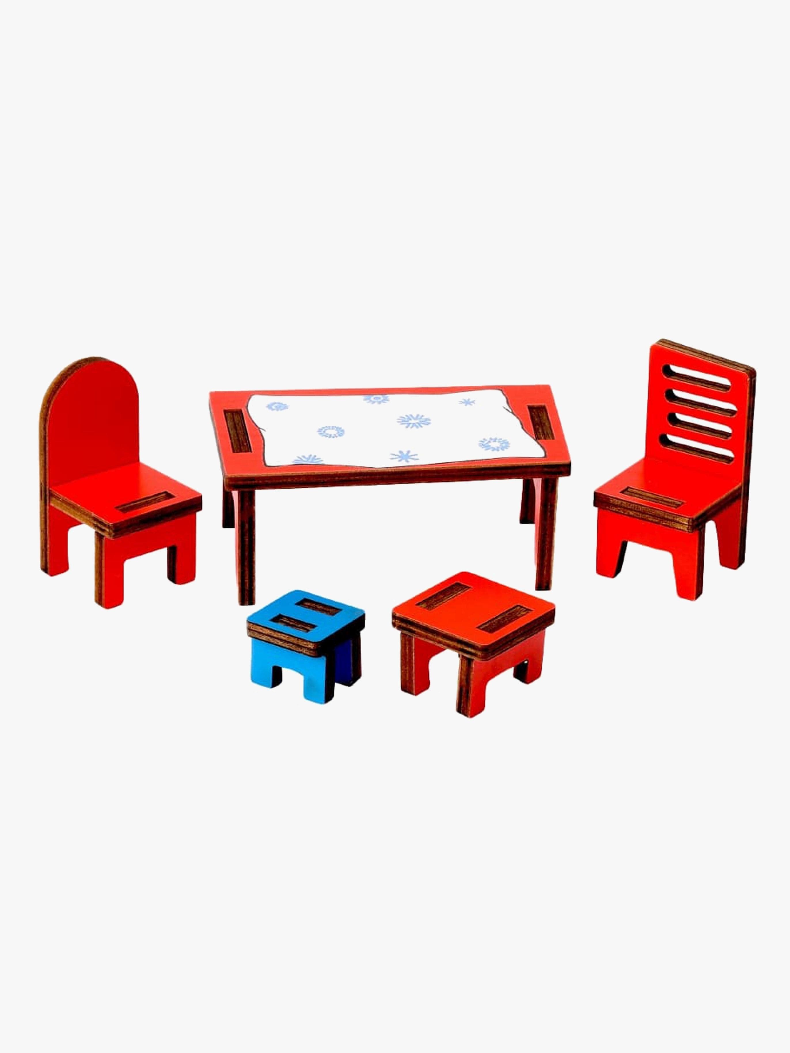 Peppi Pitkätossu Kalustesetti Pöytä & Tuolit