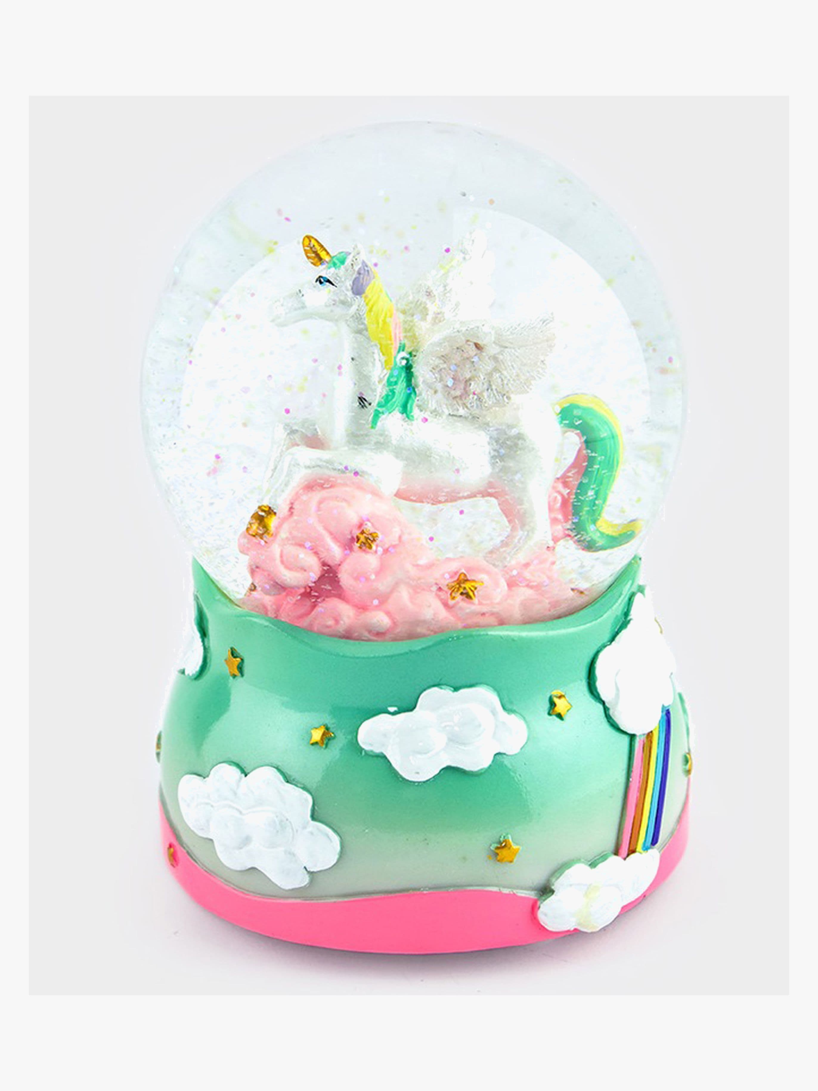 Robetoy Lumisadepallo Unicorn Kimalle Wind-up Music 14 cm