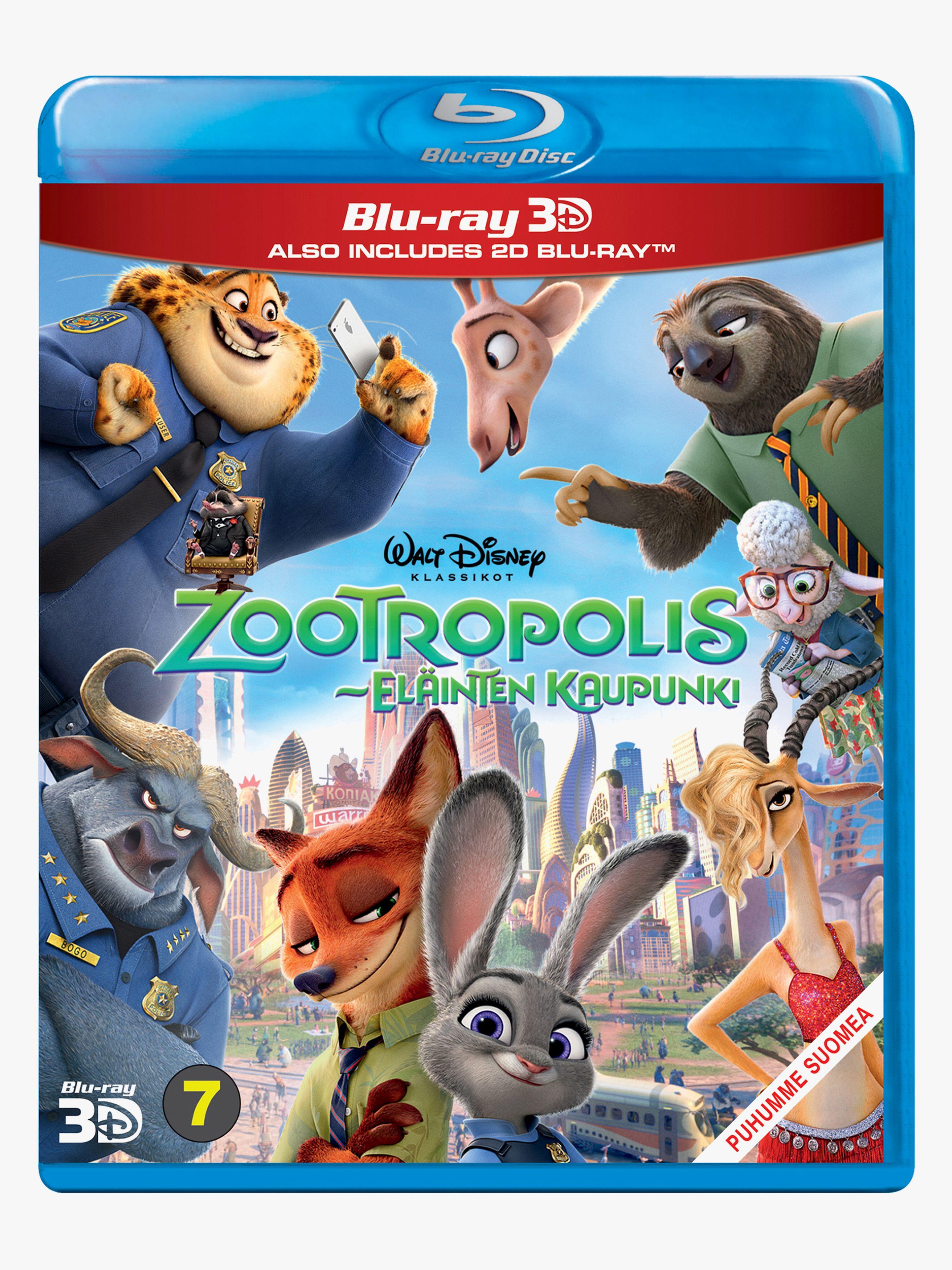 Disney Eläinten Kaupunki Blu-Ray 2D + 3D