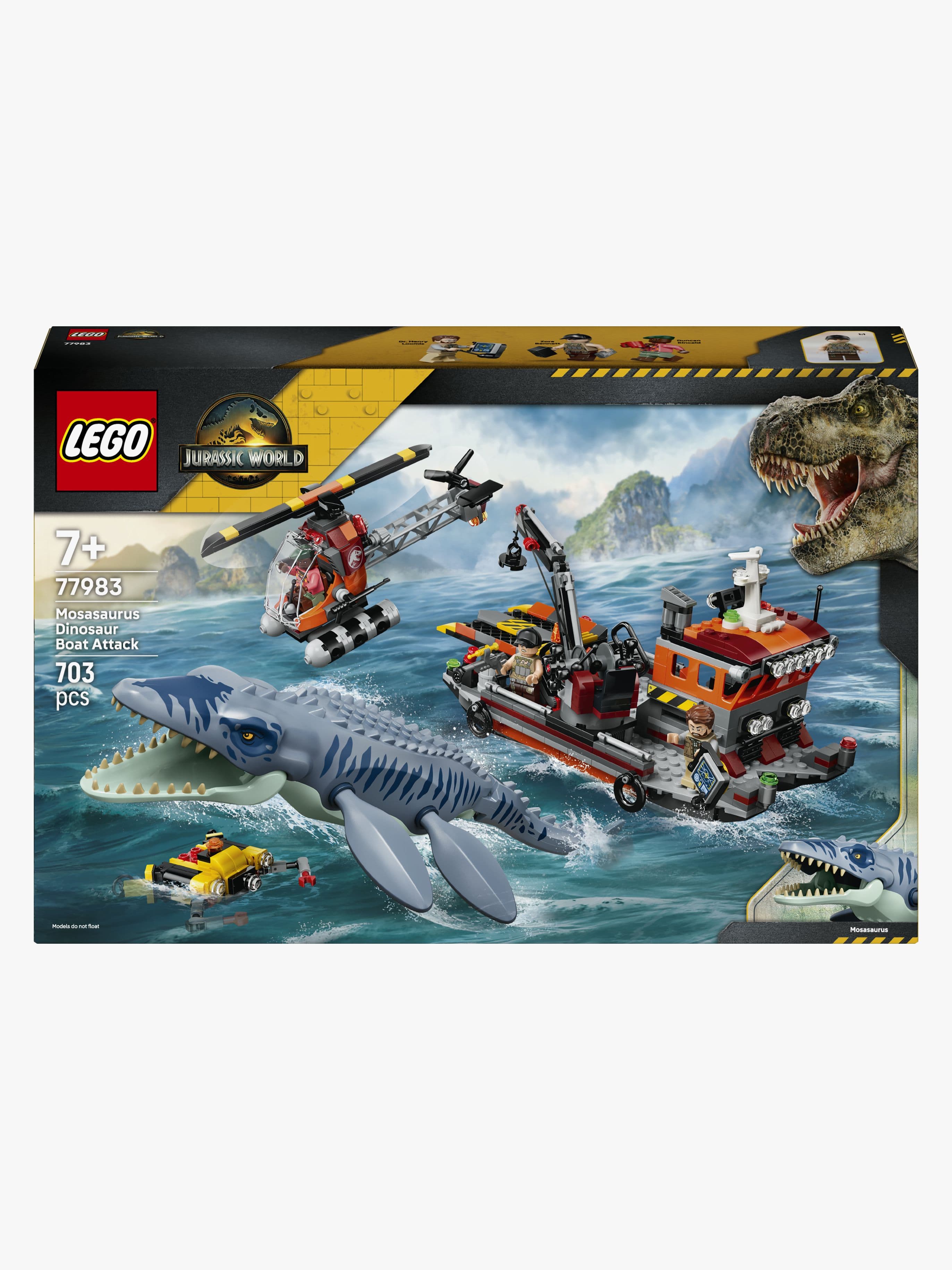 LEGO Jurassic World 77983 Mosasaurus-dinosaurus hyökkää veneen kimppuun
