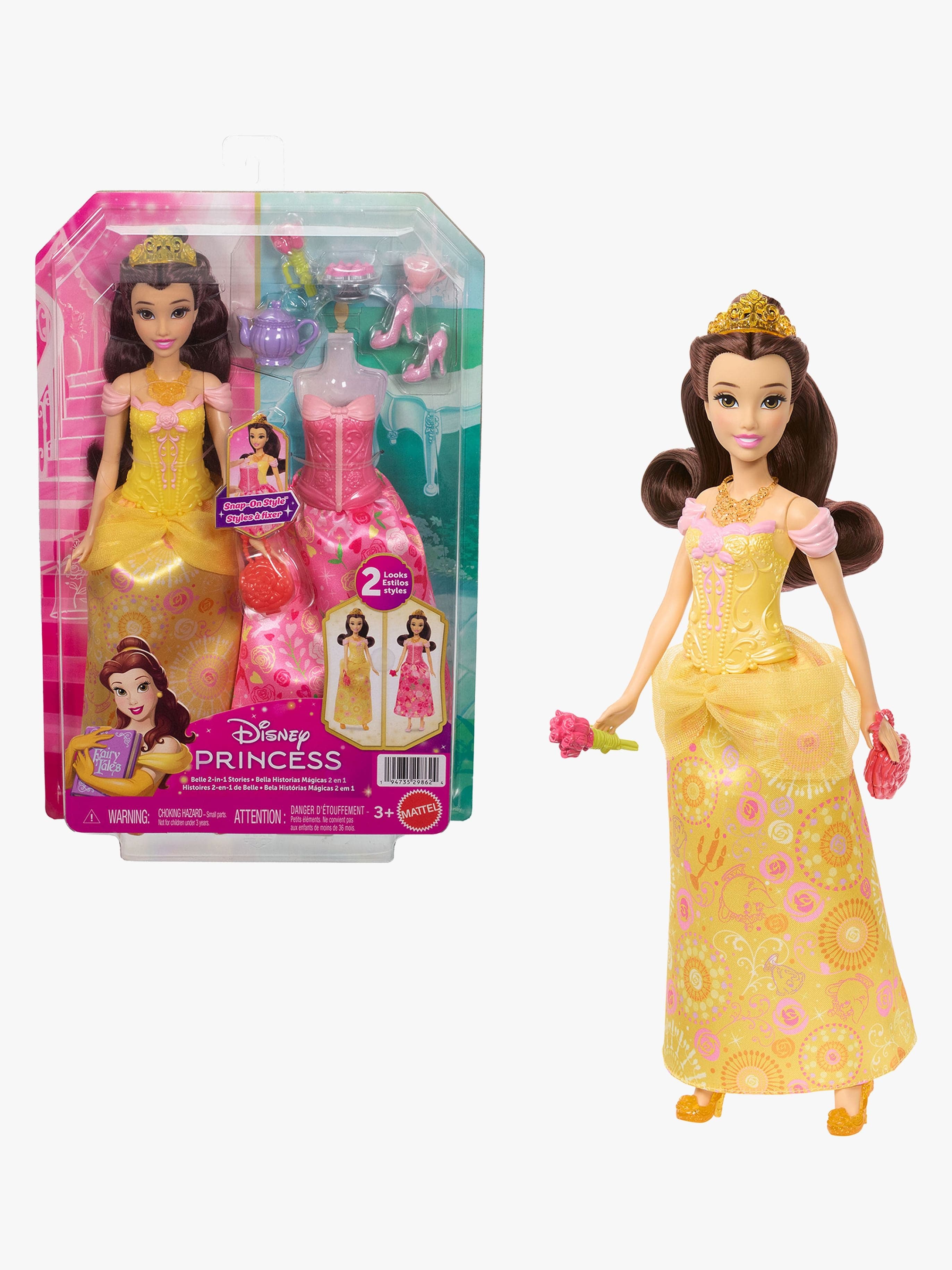 Disney Prinsessat Muotinukke Belle + Asut