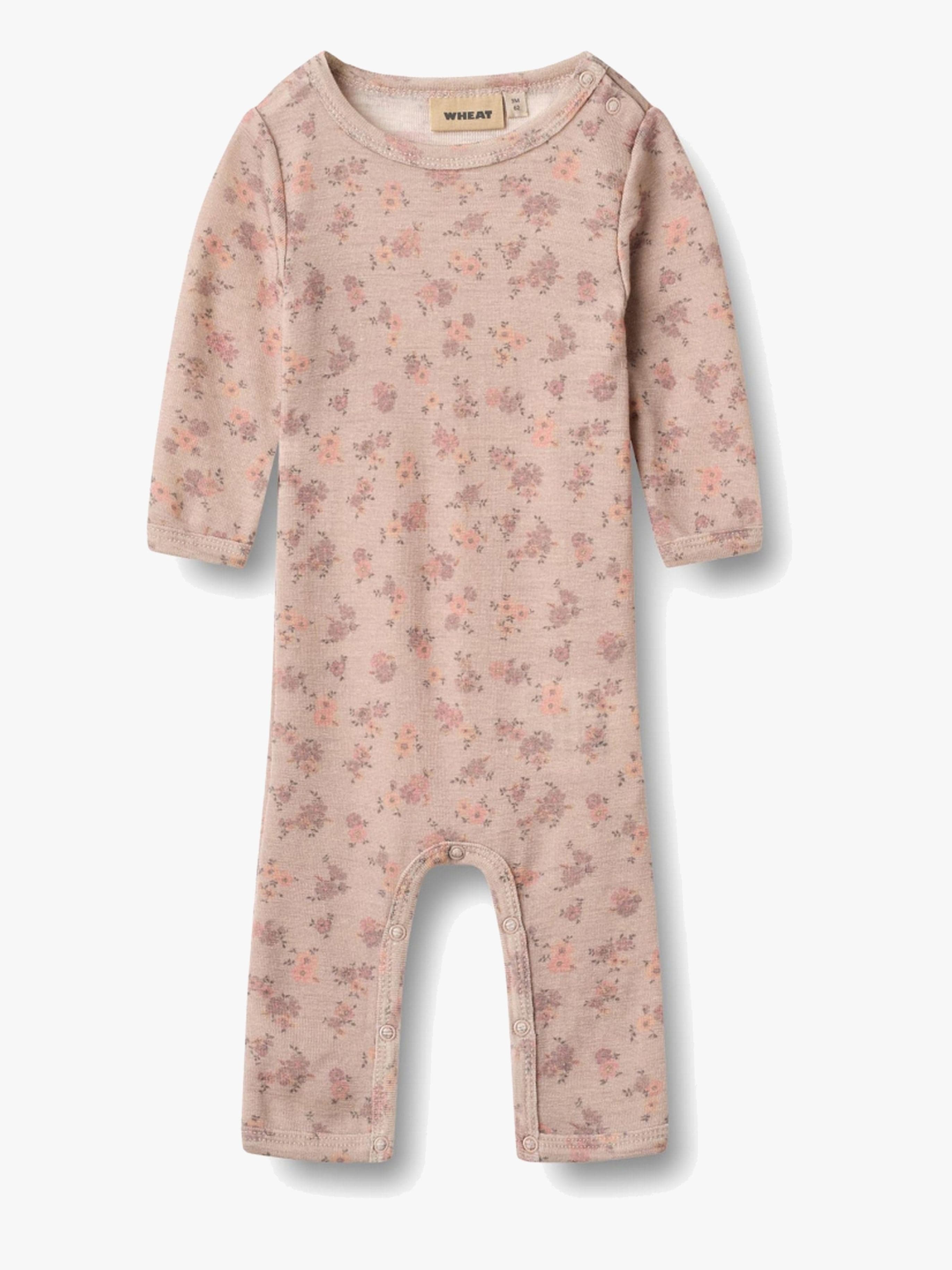 Wheat Haven Jumpsuit Merinovilla, Lilac Flowers, 80