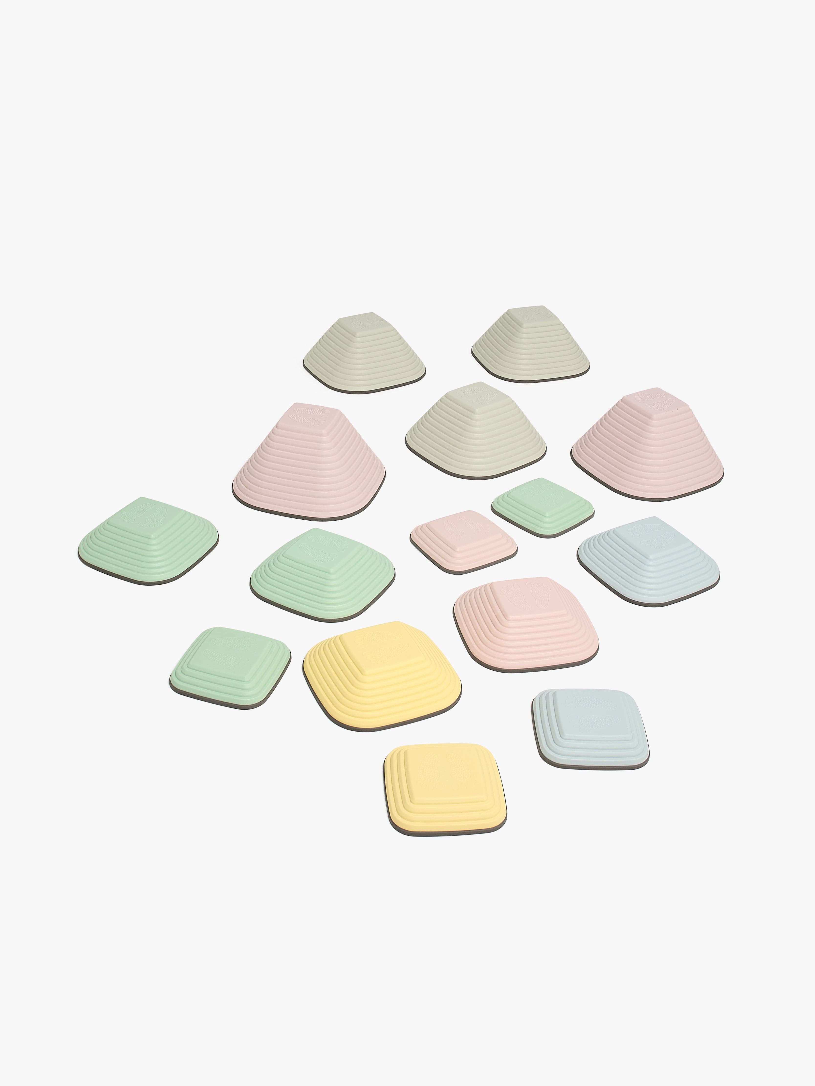 Cloudberry Castle Neliskulmaiset Tasapainokivet 15-pack, Pastel