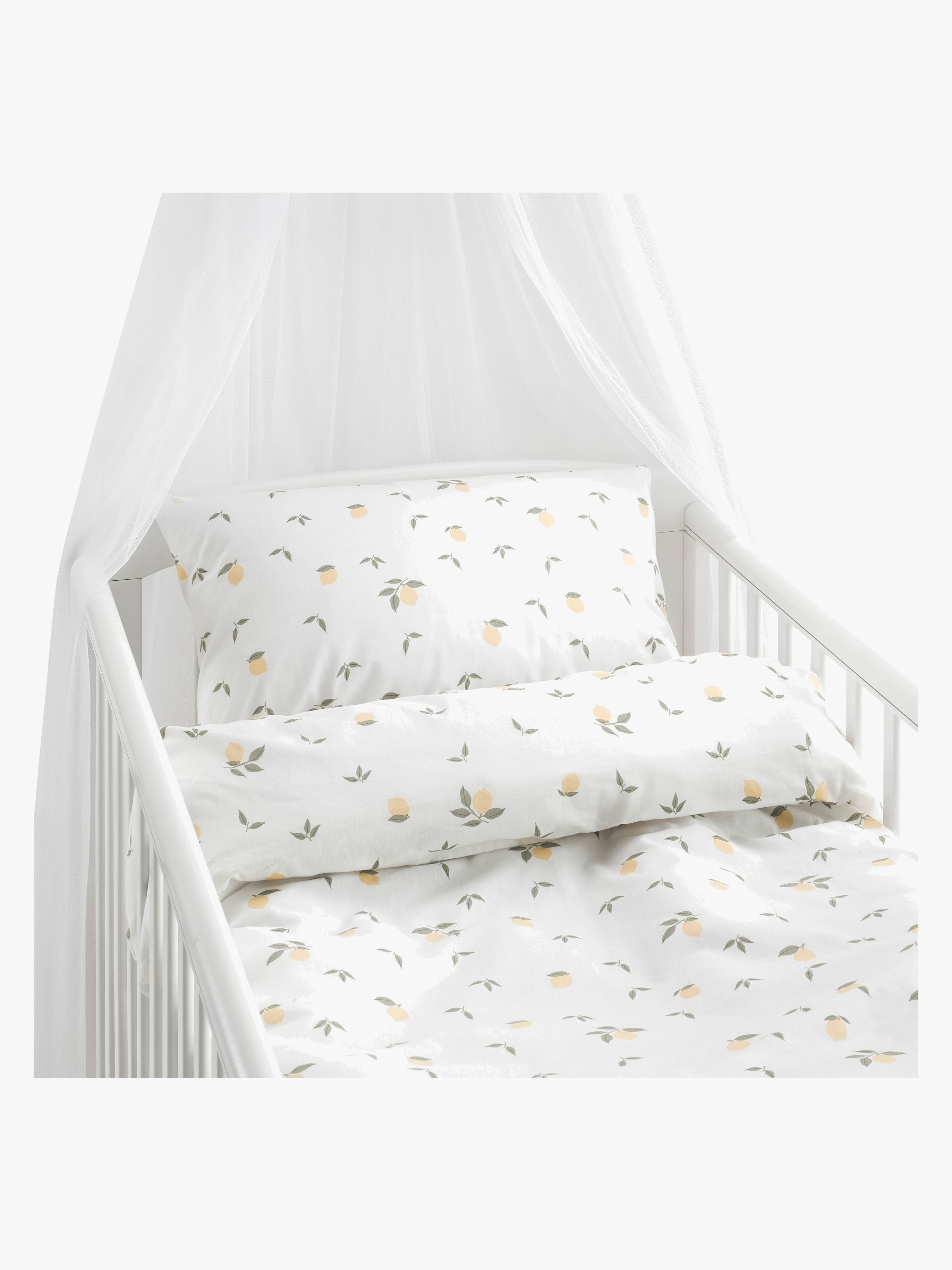 Borganäs Pussilakanasetti Pinnasänkyyn Lemons 100x130, Keltainen